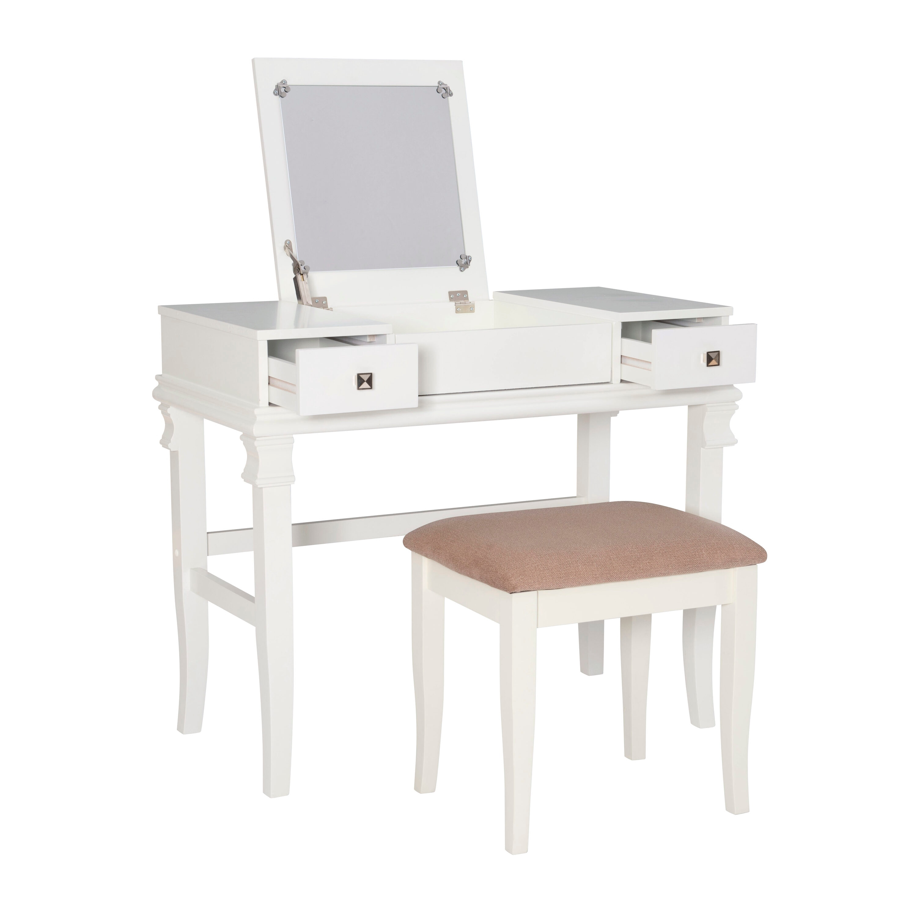 Linon Home Decor Linon Orhei White Vanity Set