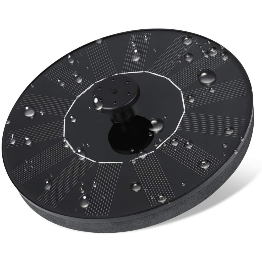 Dartwood Solar Bird Bath and Water Fountain with 4 Different Nozzle Heads - Perfect for Bird Baths and Small Ponds