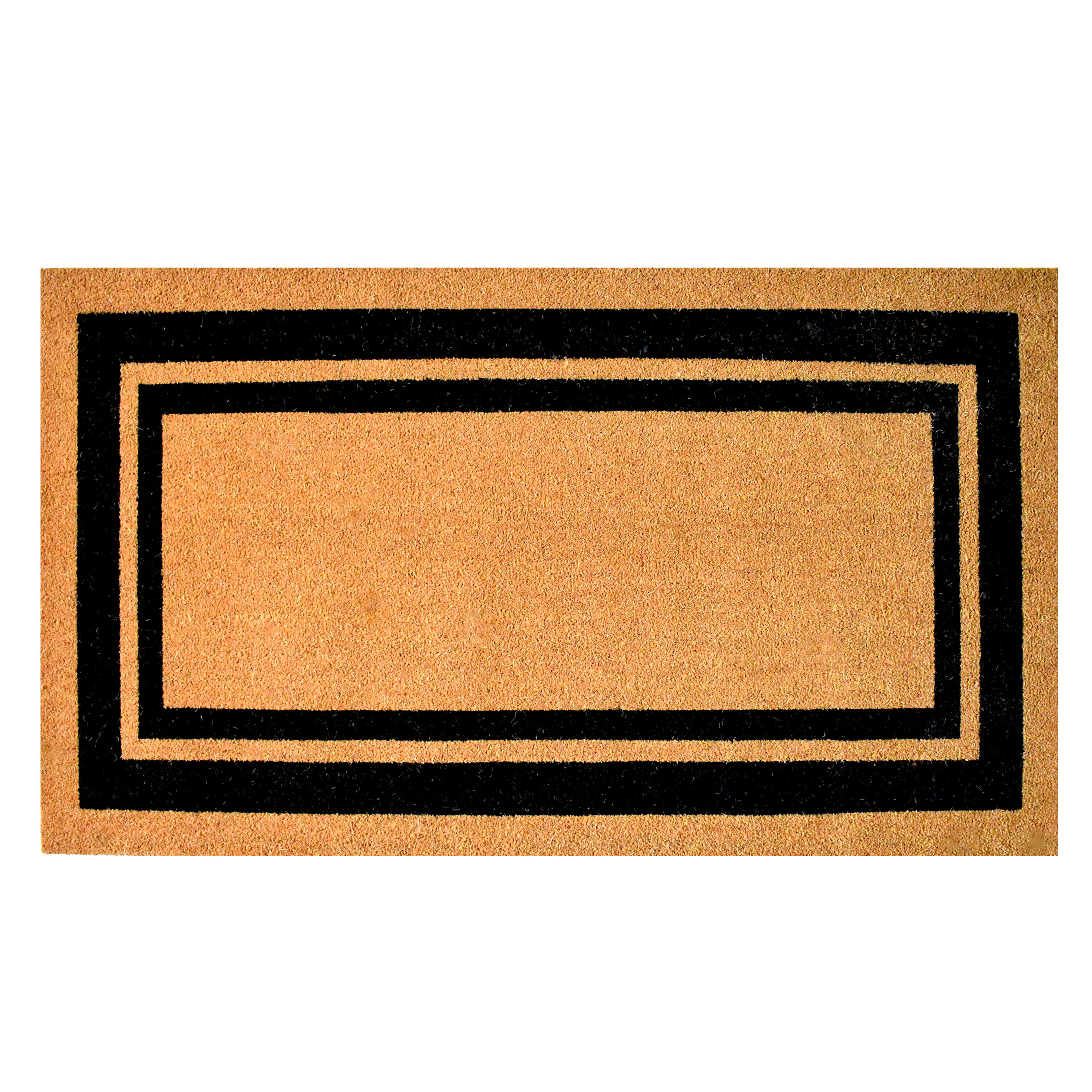 24 x 48 in. Doormat - Natural & Black Border