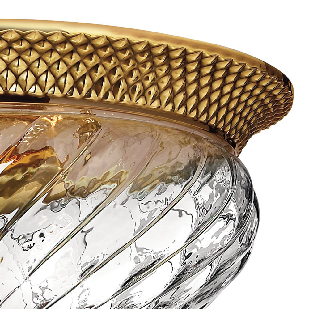 Hinkley Lighting Plantation 3 - Light Flush Mount in  Burnished Brass