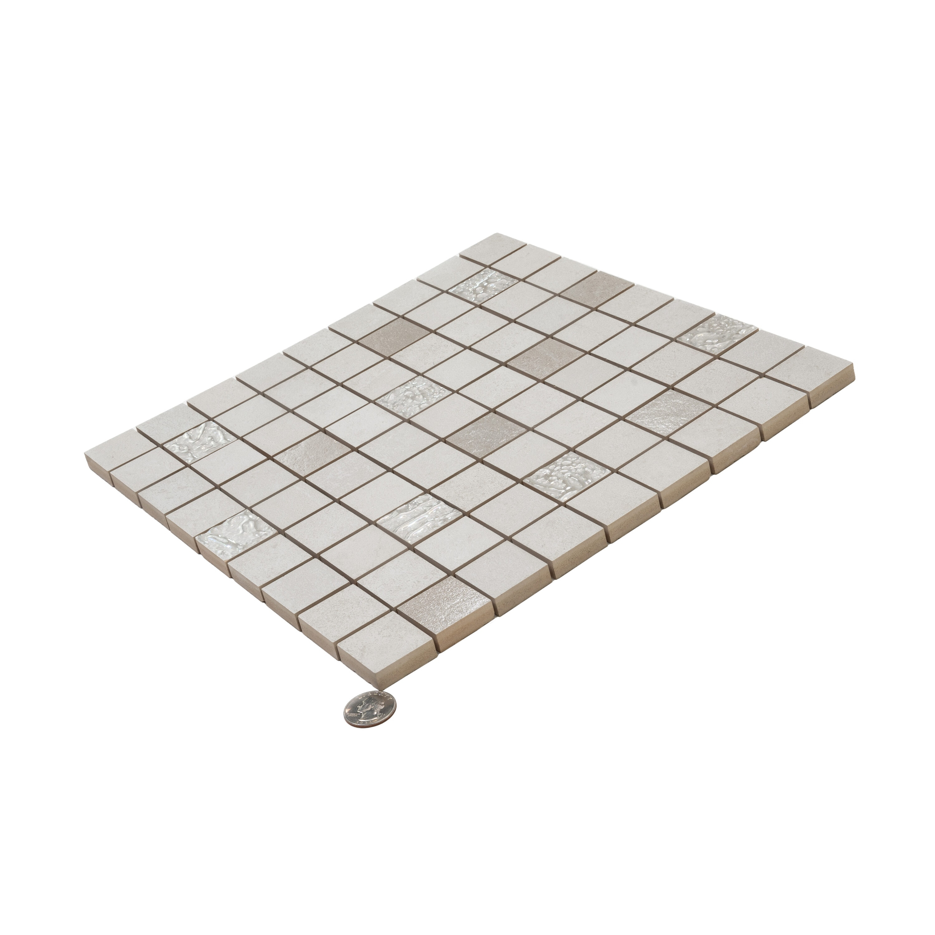 Apollo Tile  10 pack 12.4-in W x 12.4-in L Matte Ceramic Mosaic Wall and Floor Tile (10.68 Sq ft/case)
