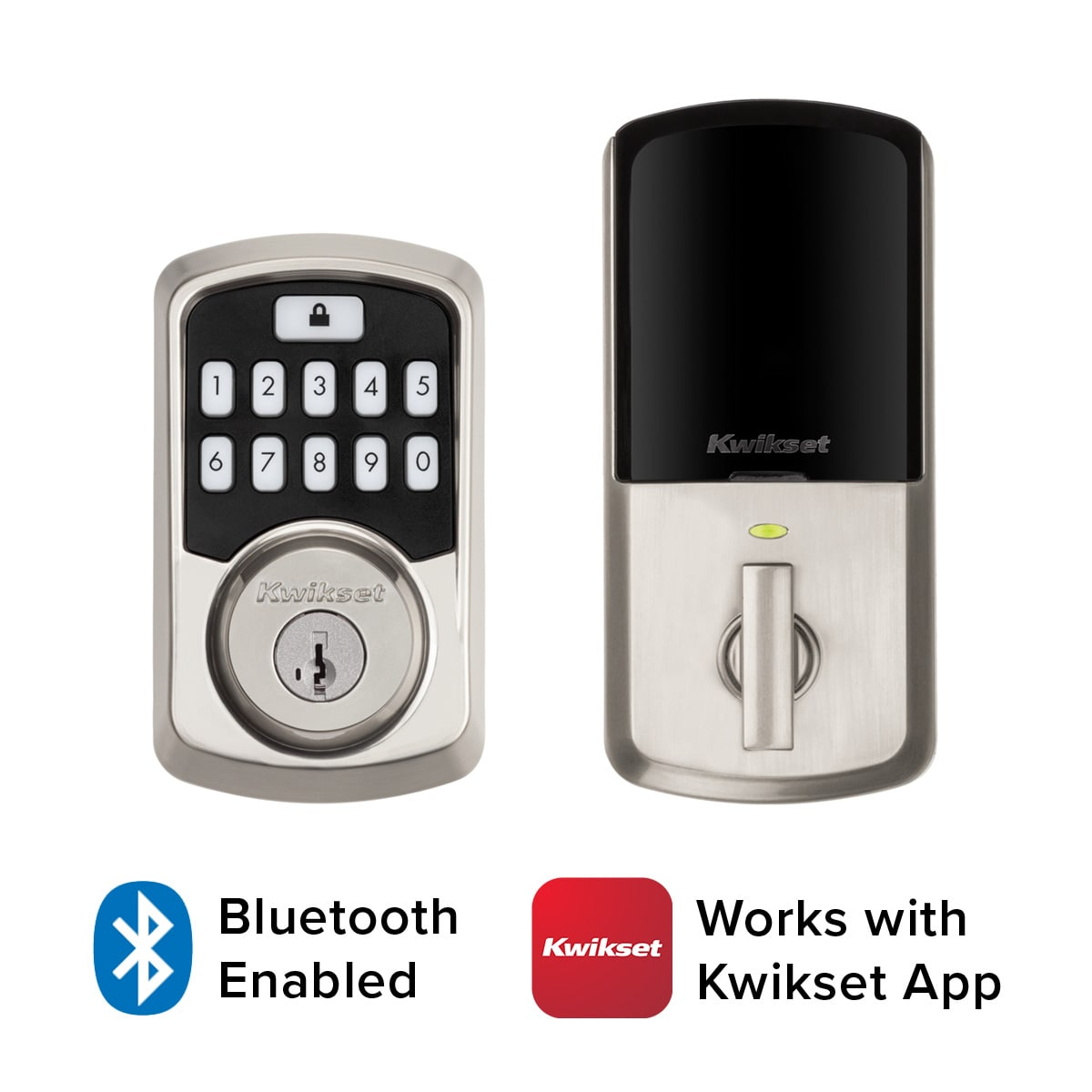 Kwikset Aura Bluetooth Enabled Smart Lock In Satin Nickel, Model # 99420-001