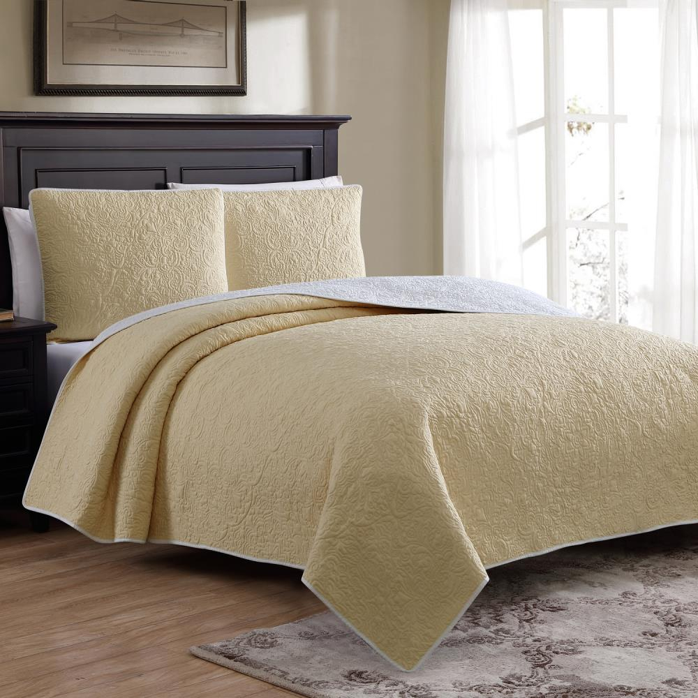 Copper Grove  Badoura Reversible Quilt Set Straw Yellow Twin 2 Piece