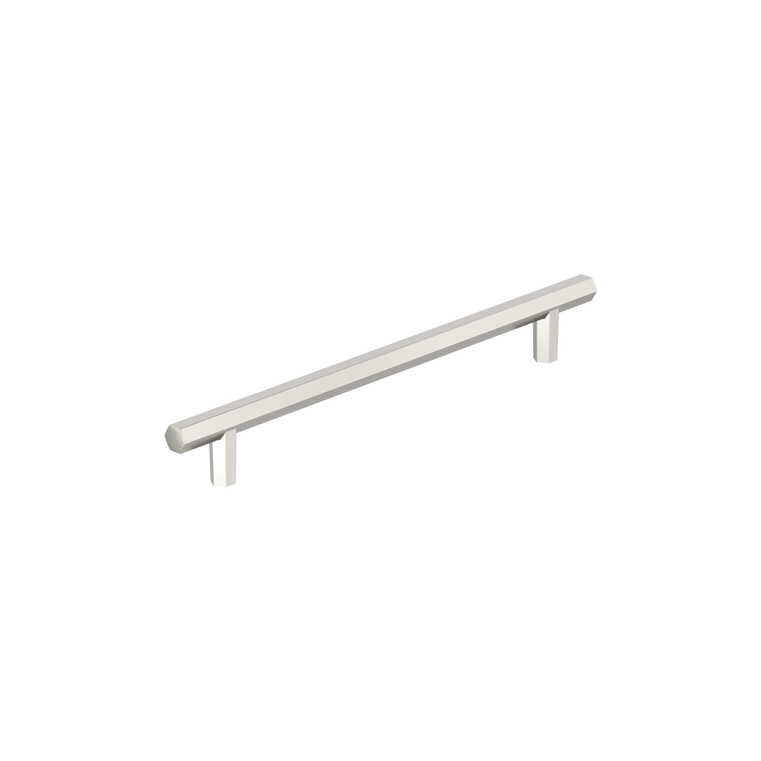 Amerock Caliber 7-9/16 inch (192mm) Center-to-Center Polished Nickel Cabinet Pull