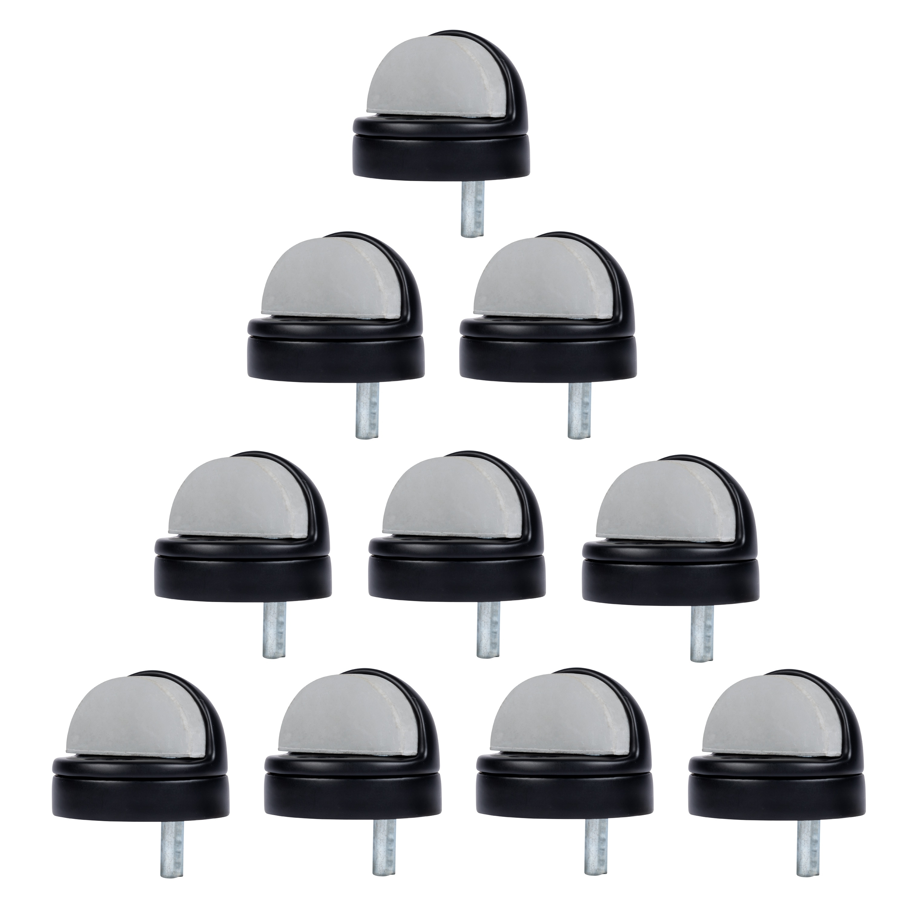 BRINKS COMMERCIAL 1-3/4-in Black Dome Bumper Door Stop (10-Pack)