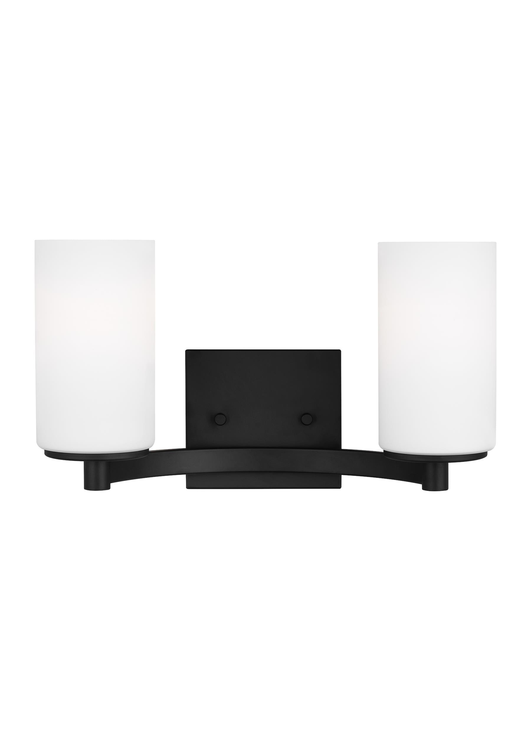 Generation Lighting Hettinger 13.5-in 2 -Light Matte Black Transitional Vanity light