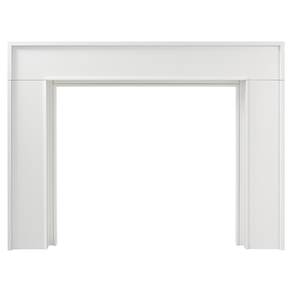 Modern White Painted Poplar Wood Fireplace Mantel