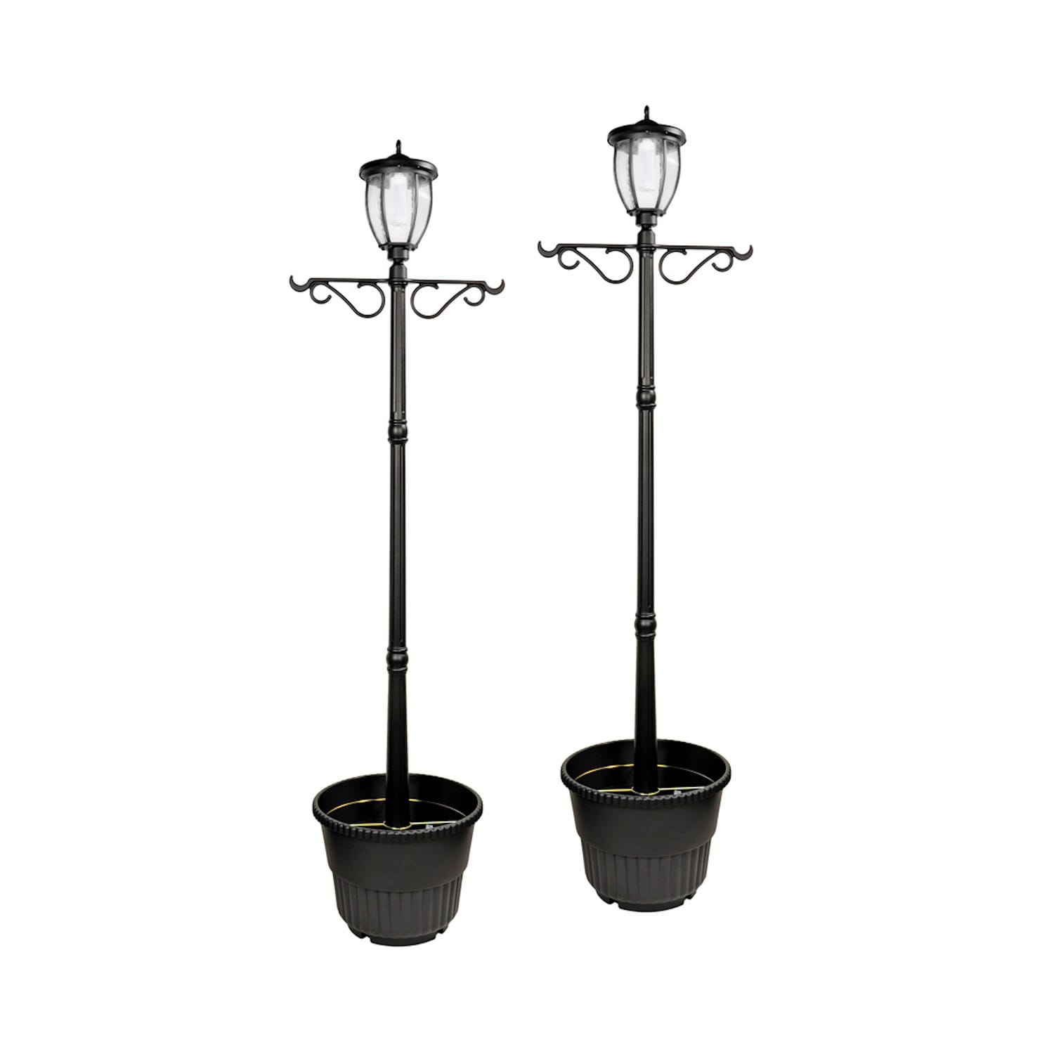 Nature Power 72'' Solar Powered Outdoor Floor Lamp (Set of 2)