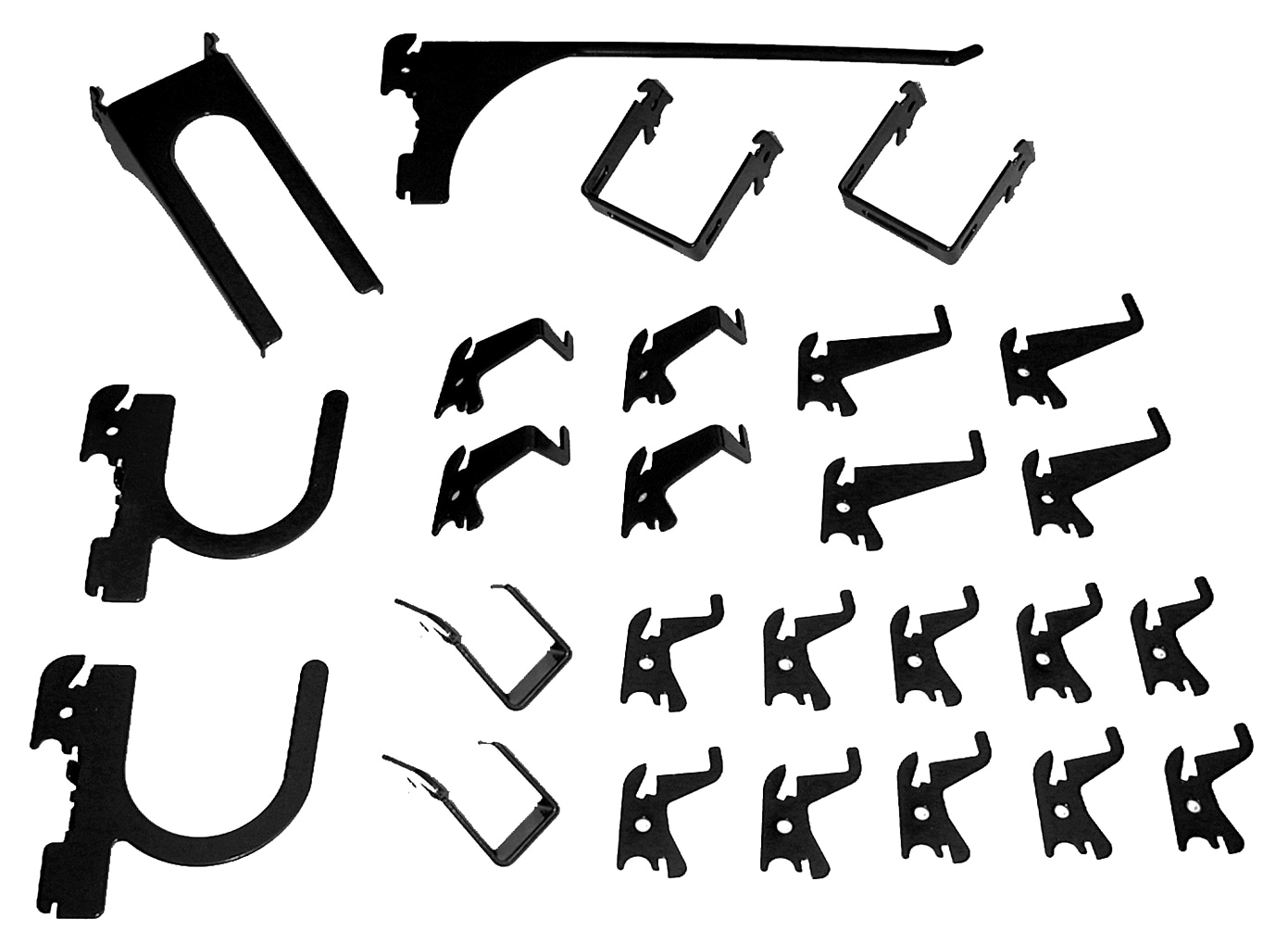 Wall Control 26 -Piece Steel Pegboard hook in Black ( 2.0-Inches W x 2.0-Inches H )