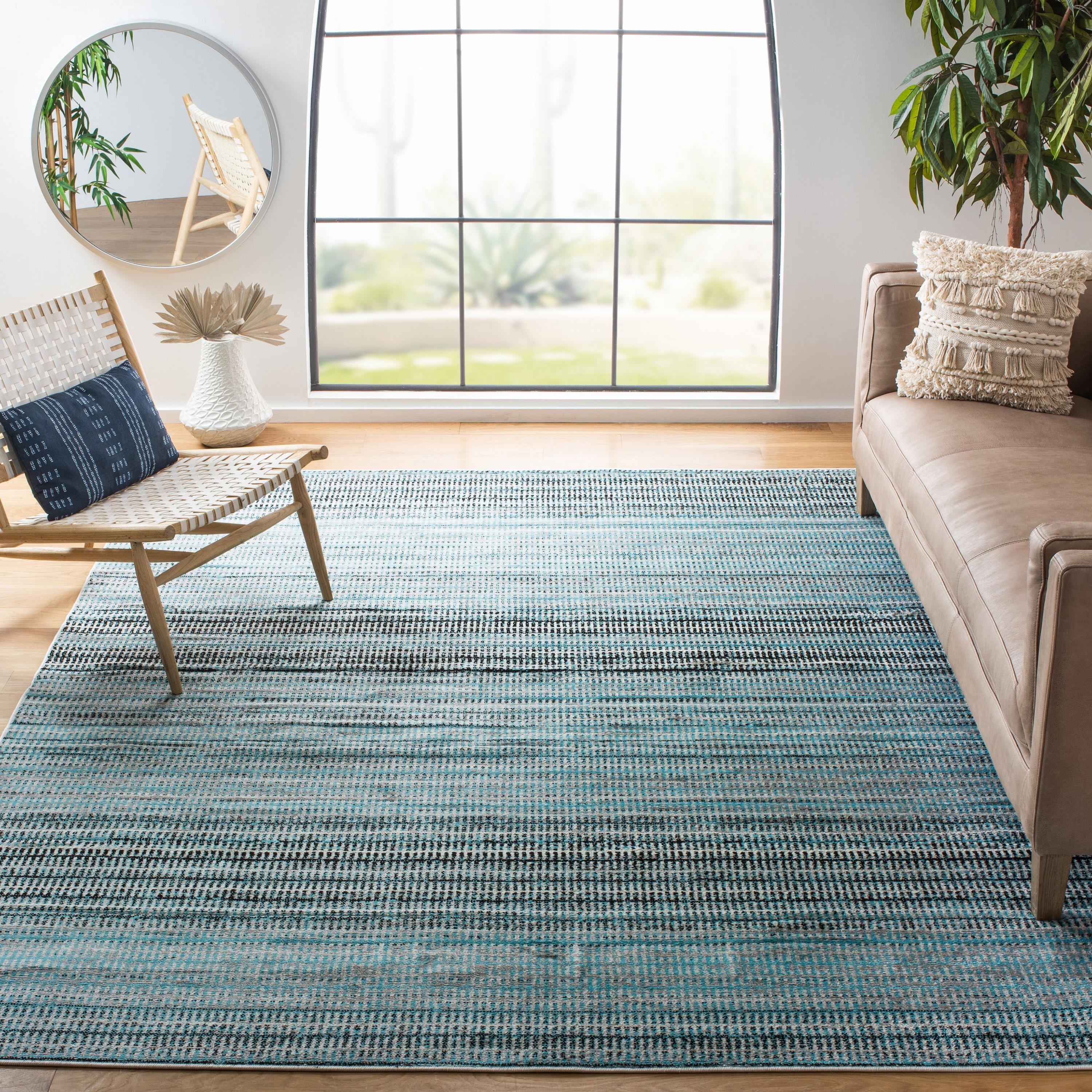 SAFAVIEH Skyler Constantina Striped Area Rug, Blue/Grey, 10' x 14'