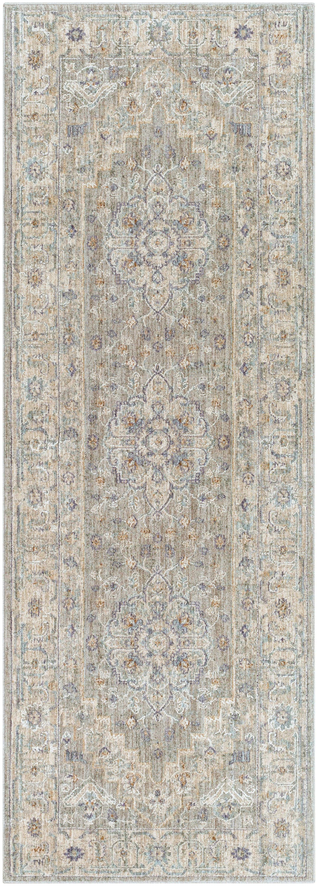 Elegant Avant Garde 31''x87'' Reversible Gray Synthetic Rug