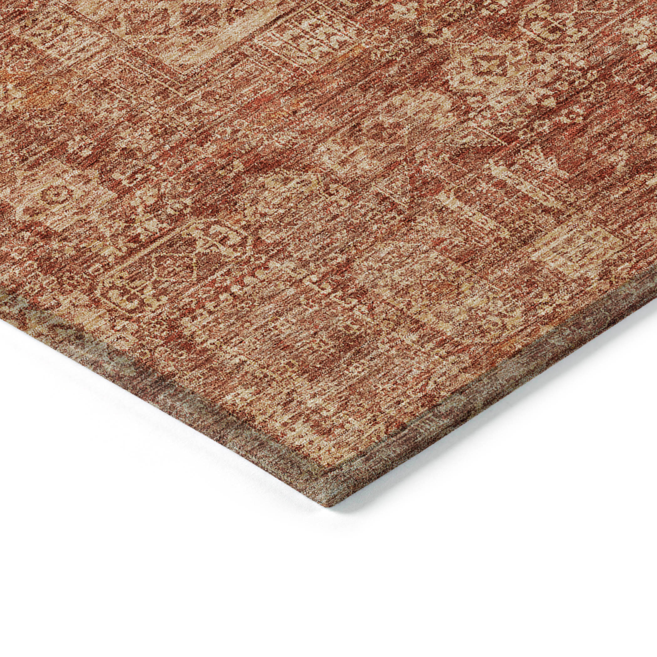 Addison Rugs Chantille ACN637 Paprika 1'8" x 2'6" Indoor Outdoor Area Rug, Easy Clean, Machine Washable, Non Shedding, Bedroom, Living Room, Dining Room, Kitchen, Patio Rug