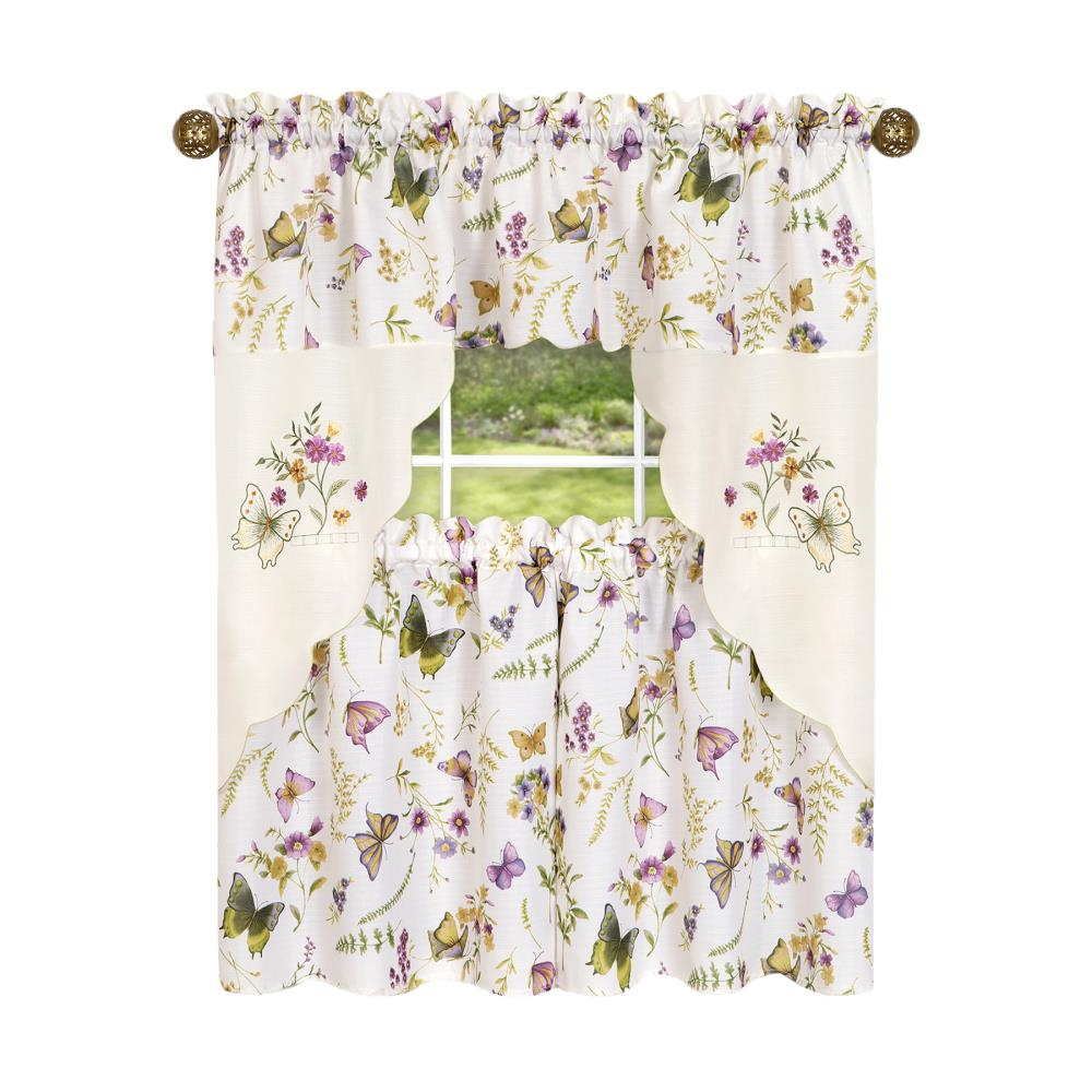 Achim Enchanted - Embellished Tier and Swag Set - 58x24