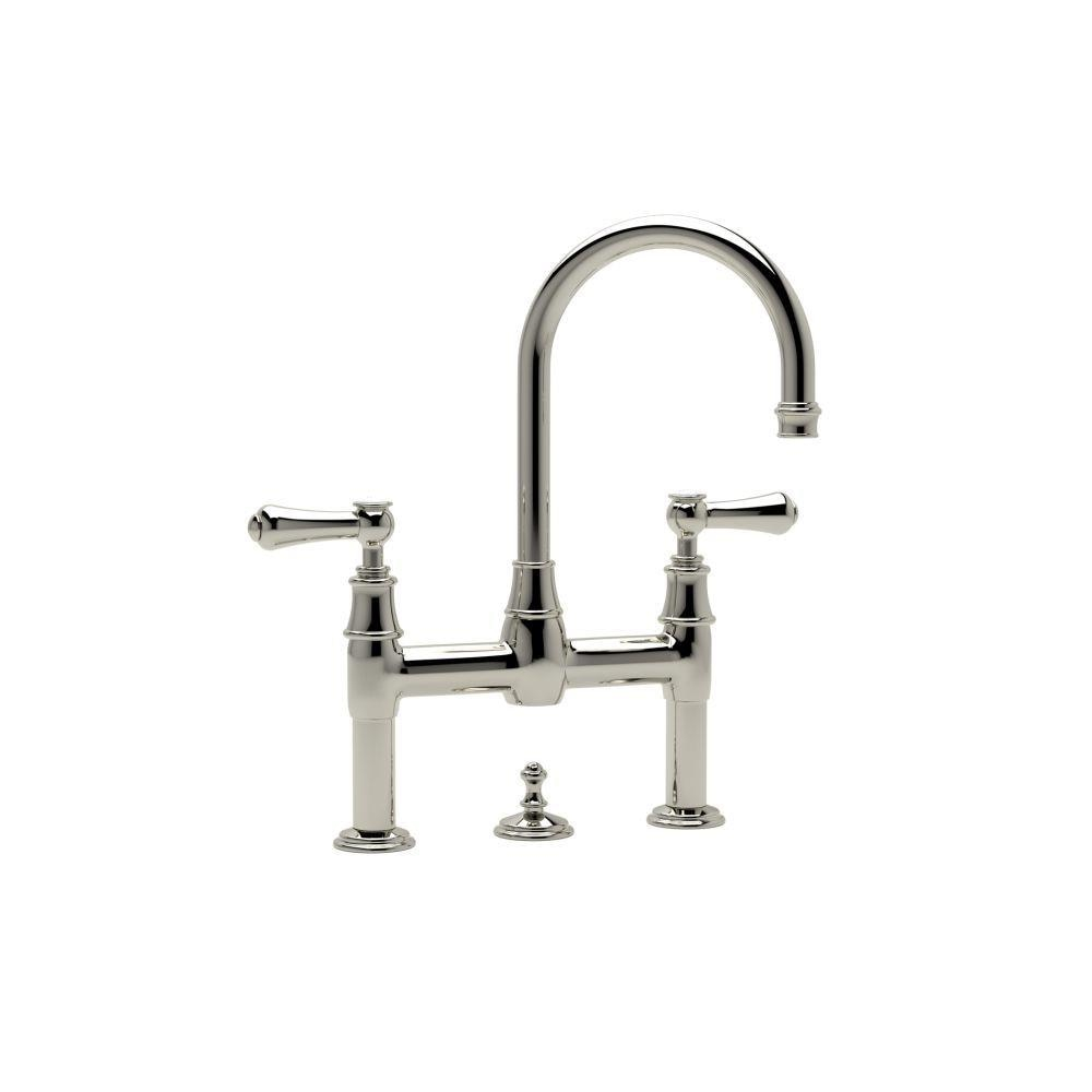 Perrin & Rowe U.3708LSP-PN-2 Georgian Era Bridge Lavatory Faucet