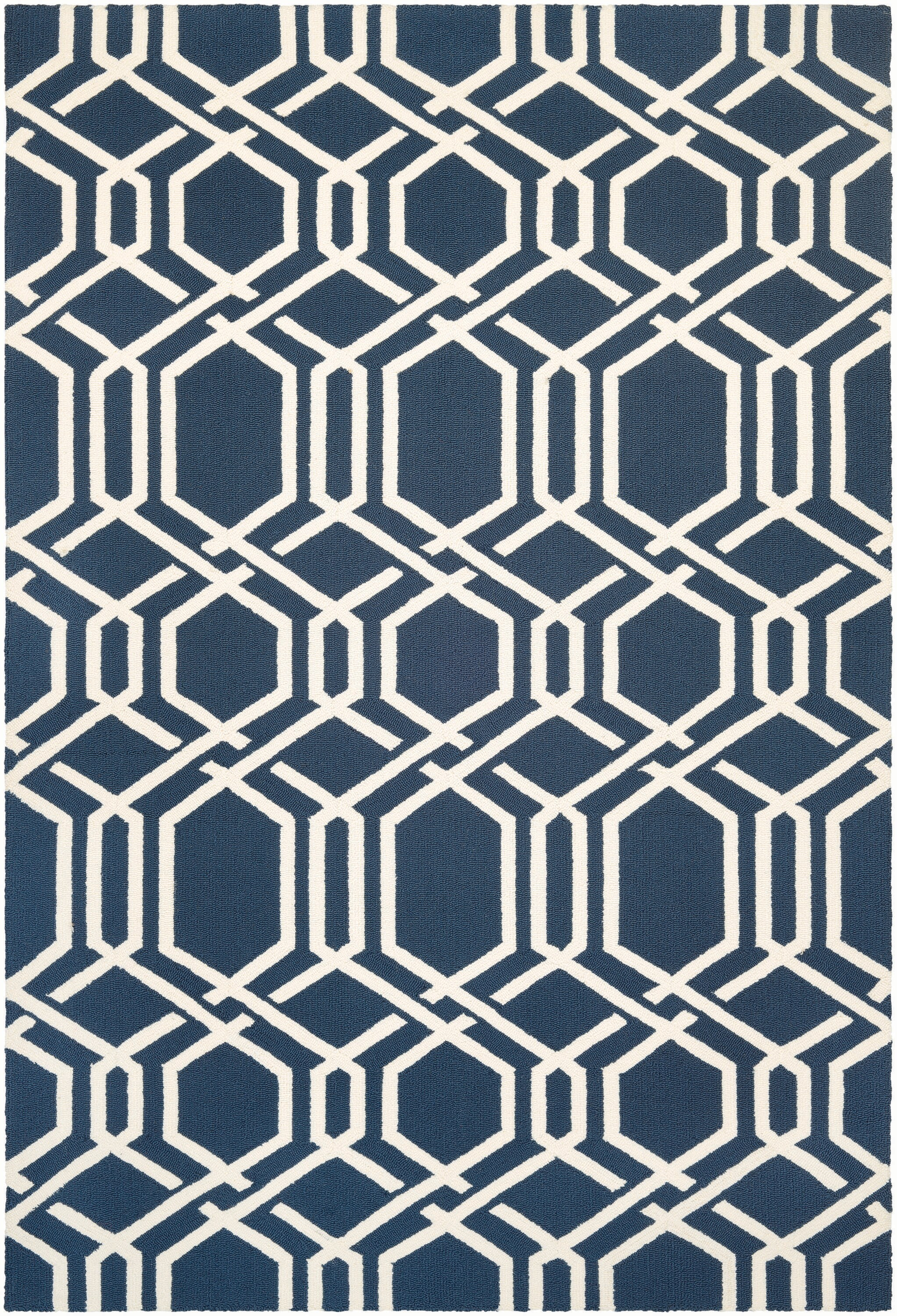 Couristan Covington Ariatta Indoor/Outdoor Area Rug, 3'6" x 5'6", Navy