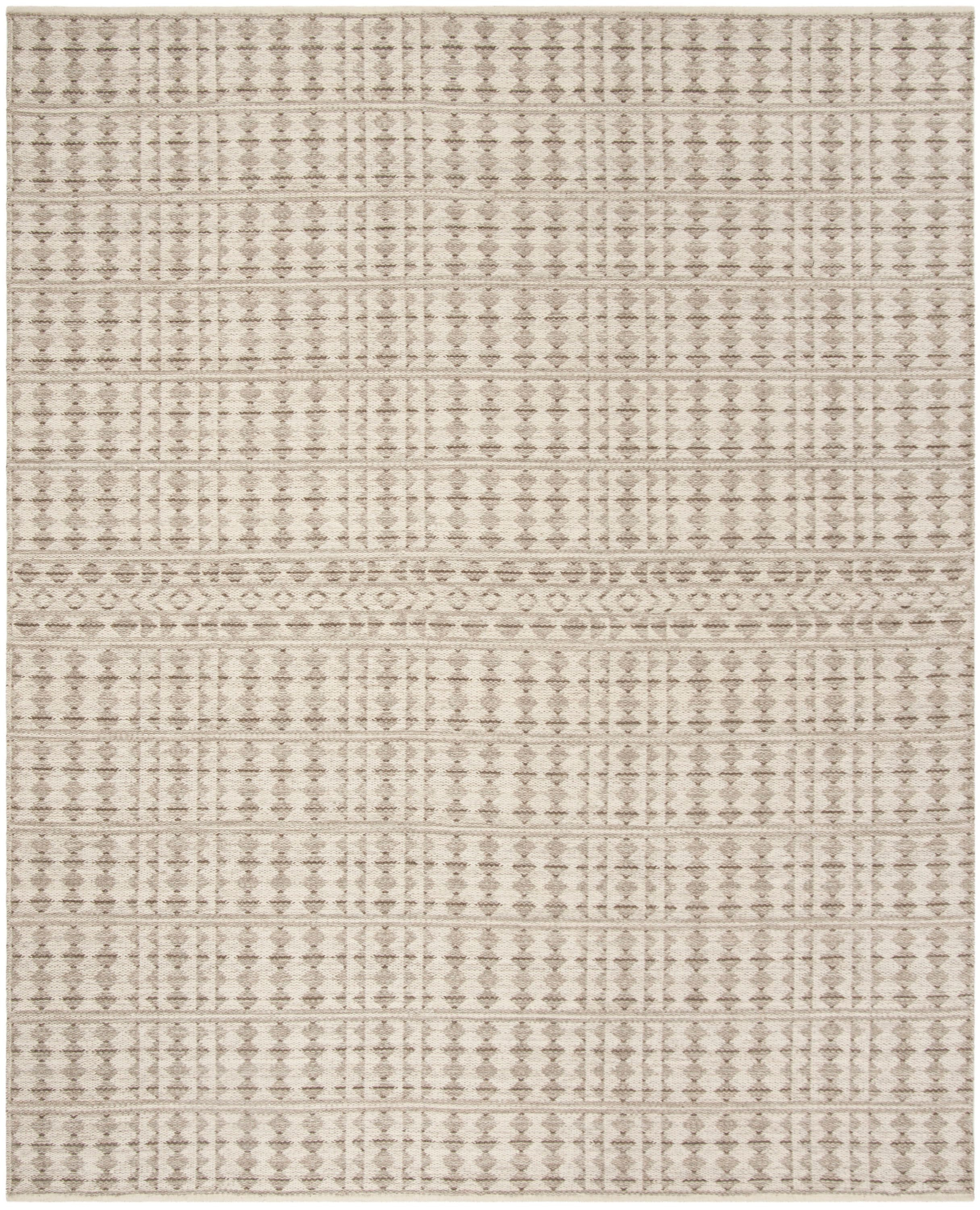 SAFAVIEH Kilim Maiara Geometric Wool Area Rug, Ivory/Light Grey, 8' x 10'