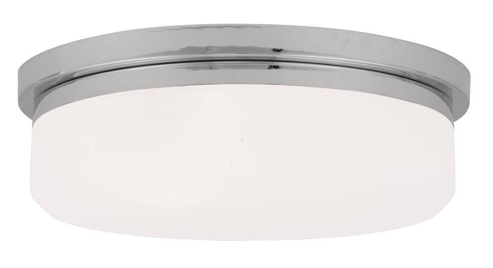 Livex Lighting 7393 15.5" Wide Flush Mount Ceiling Fixture / Wall Sconce - Chrome