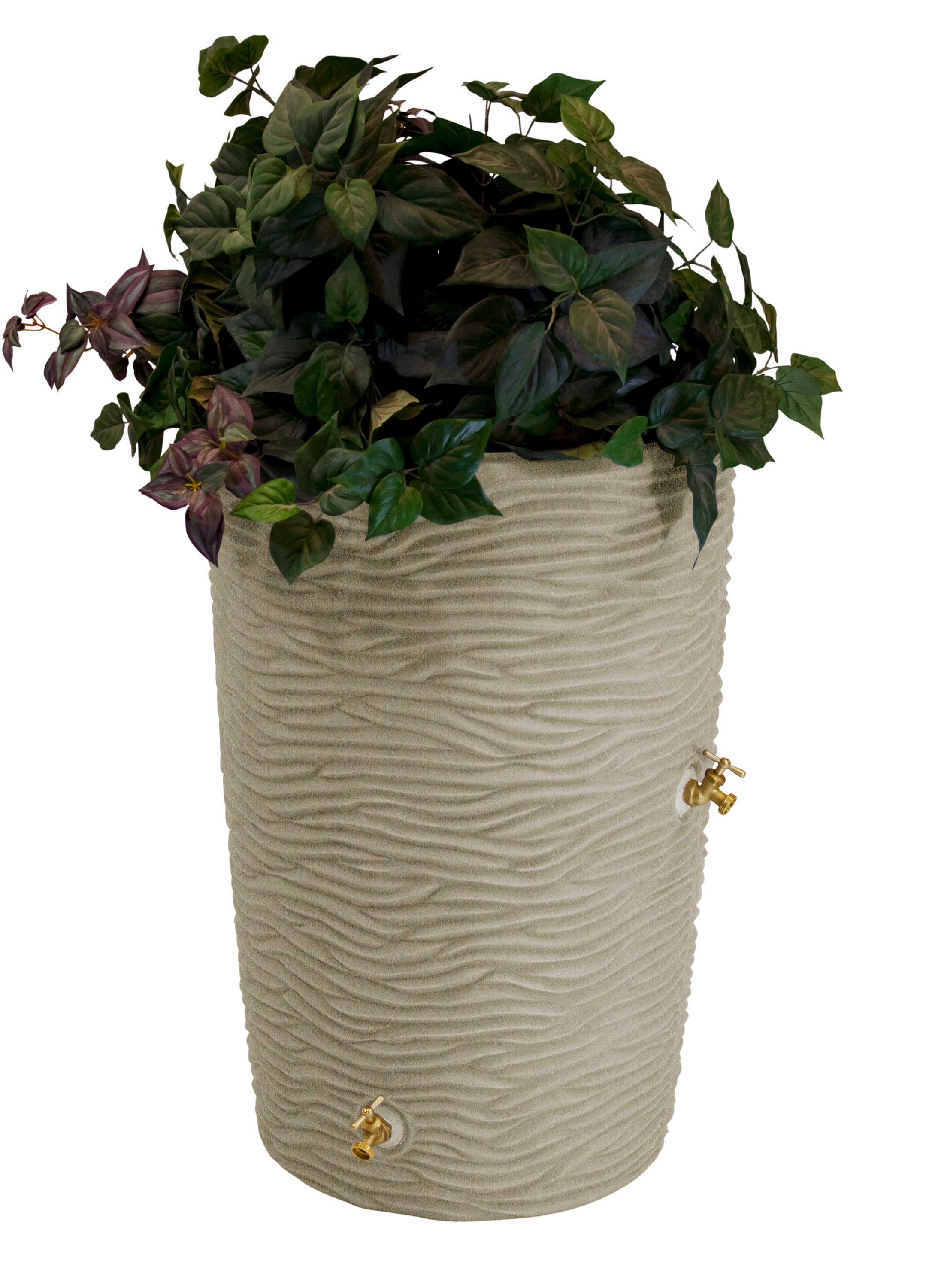 Good Ideas Impressions Palm 50-Gallon Rain Barrel - Sandstone