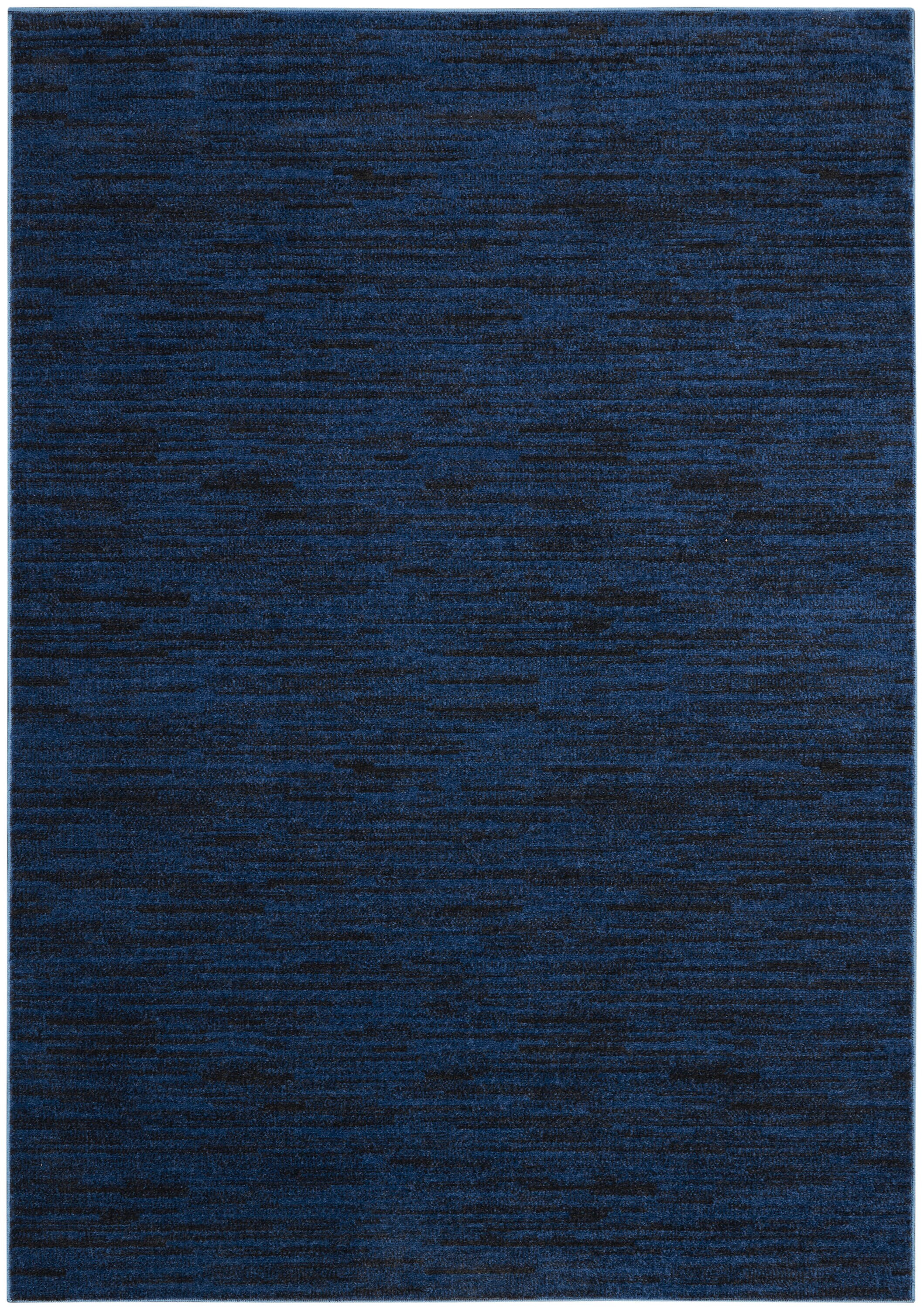 Nourison Essentials Indoor/Outdoor Midnight Blue 4' x 6' Area Rug, (4x6)