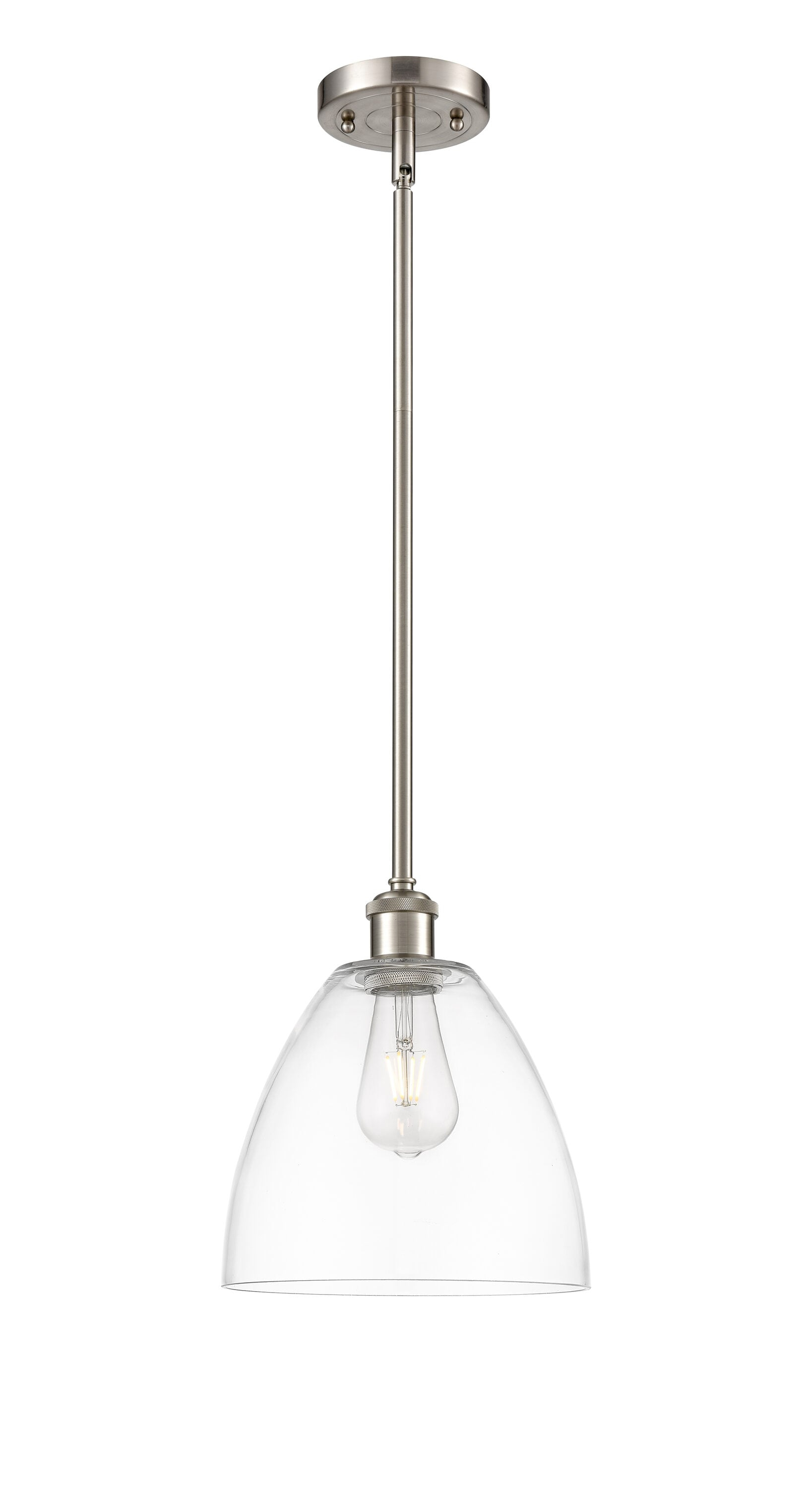 Innovations Lighting Bristol Glass 1 - Light Pendant in  Brushed Satin Nickel