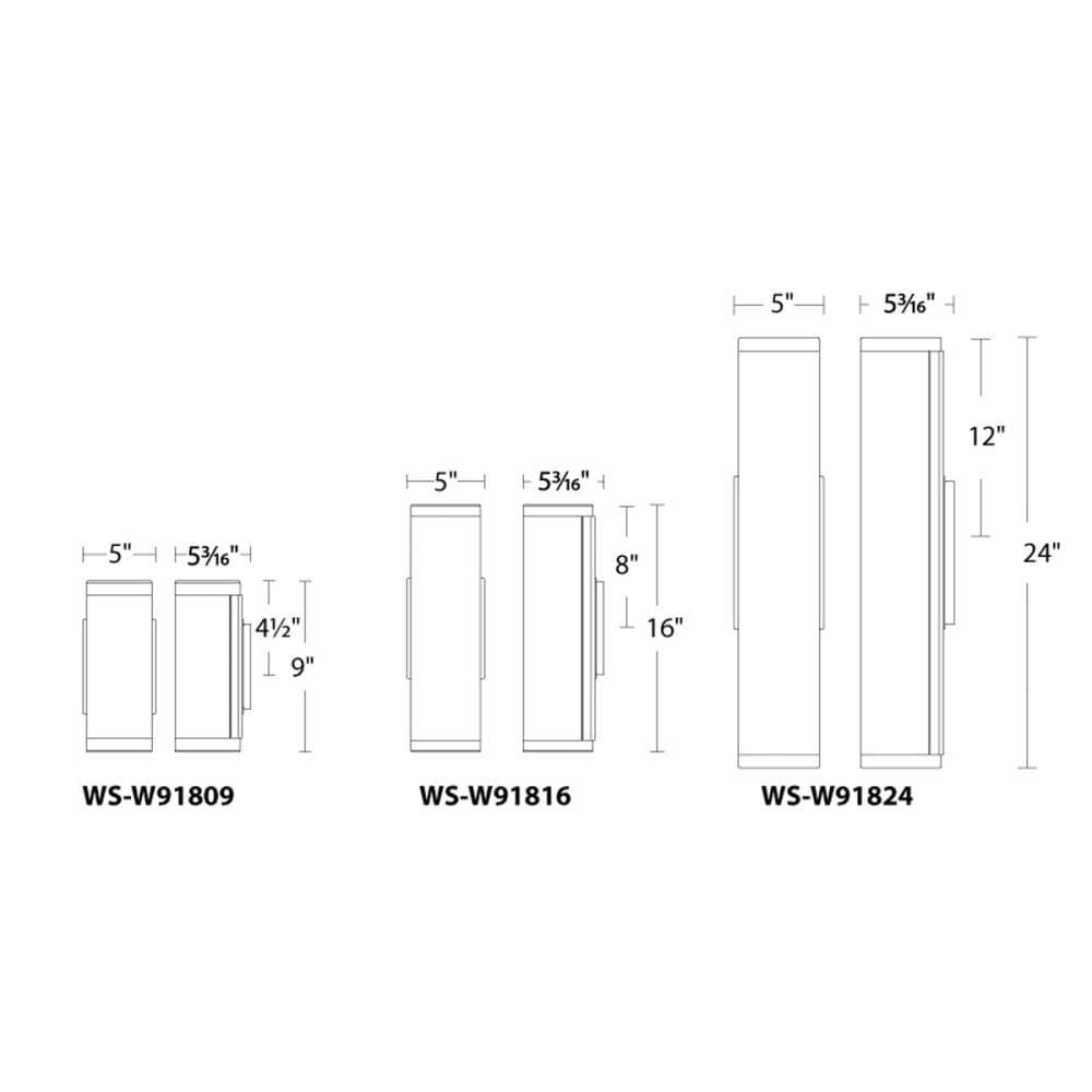 Cylo 24" Silver Dimmable Outdoor LED Wall Light