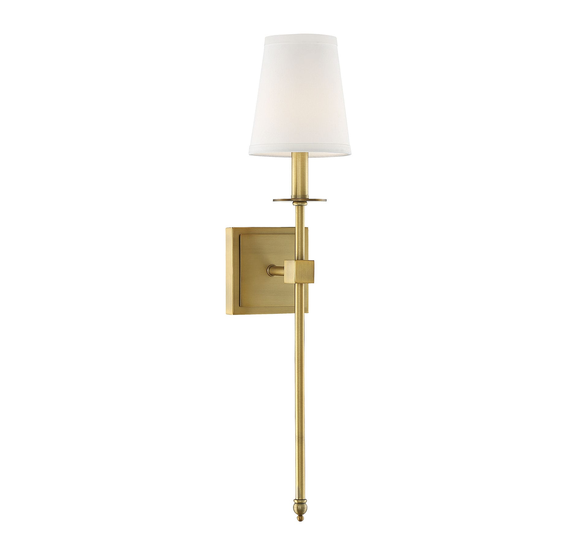 Monroe Transitional 1-Light Dimmable Sconce in Warm Brass