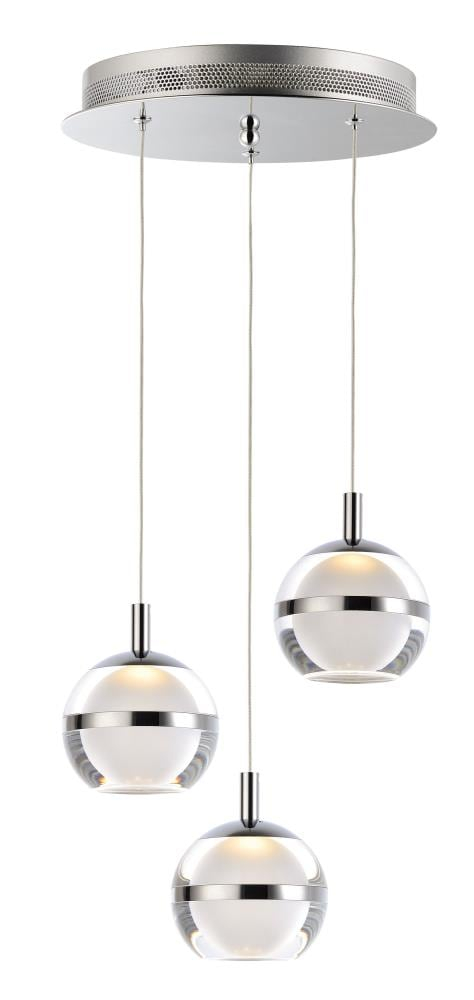 ET2  Swank 3-Light Pendant Ceiling Light - Polished Chrome