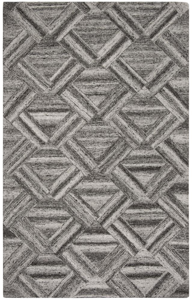 SAFAVIEH Abstract Phillis Geometric Area Rug, Grey/Black, 6' x 9'