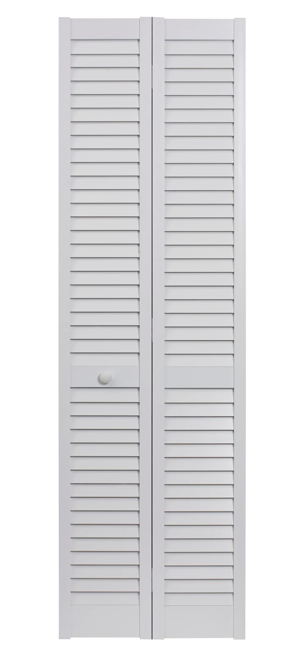 Seabrooke Louvered PVC Bifold Door fits 30"w x 80"h White