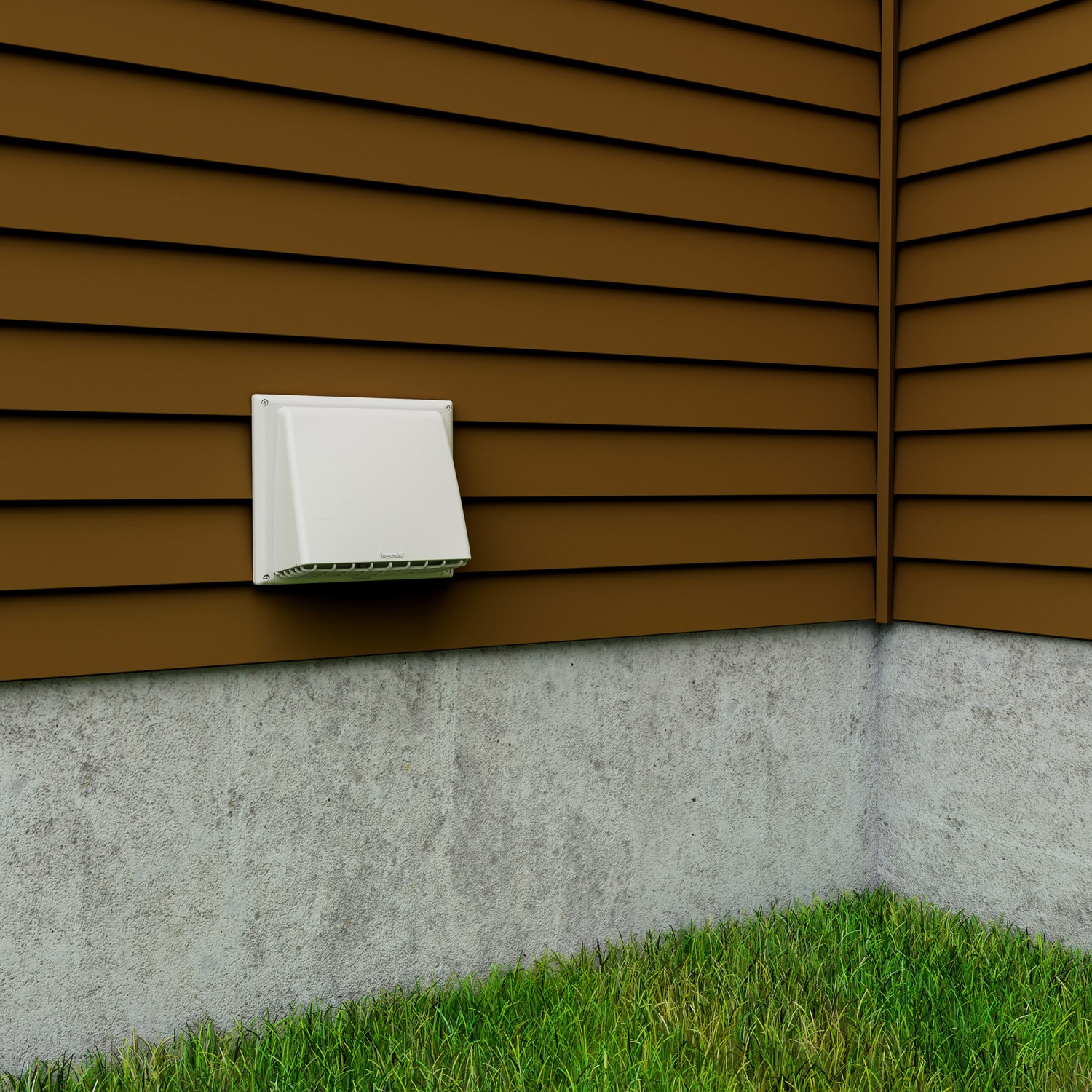 Imperial 6 In. - 7 In. White Plastic Kitchen Wall Vent Cap VT0755