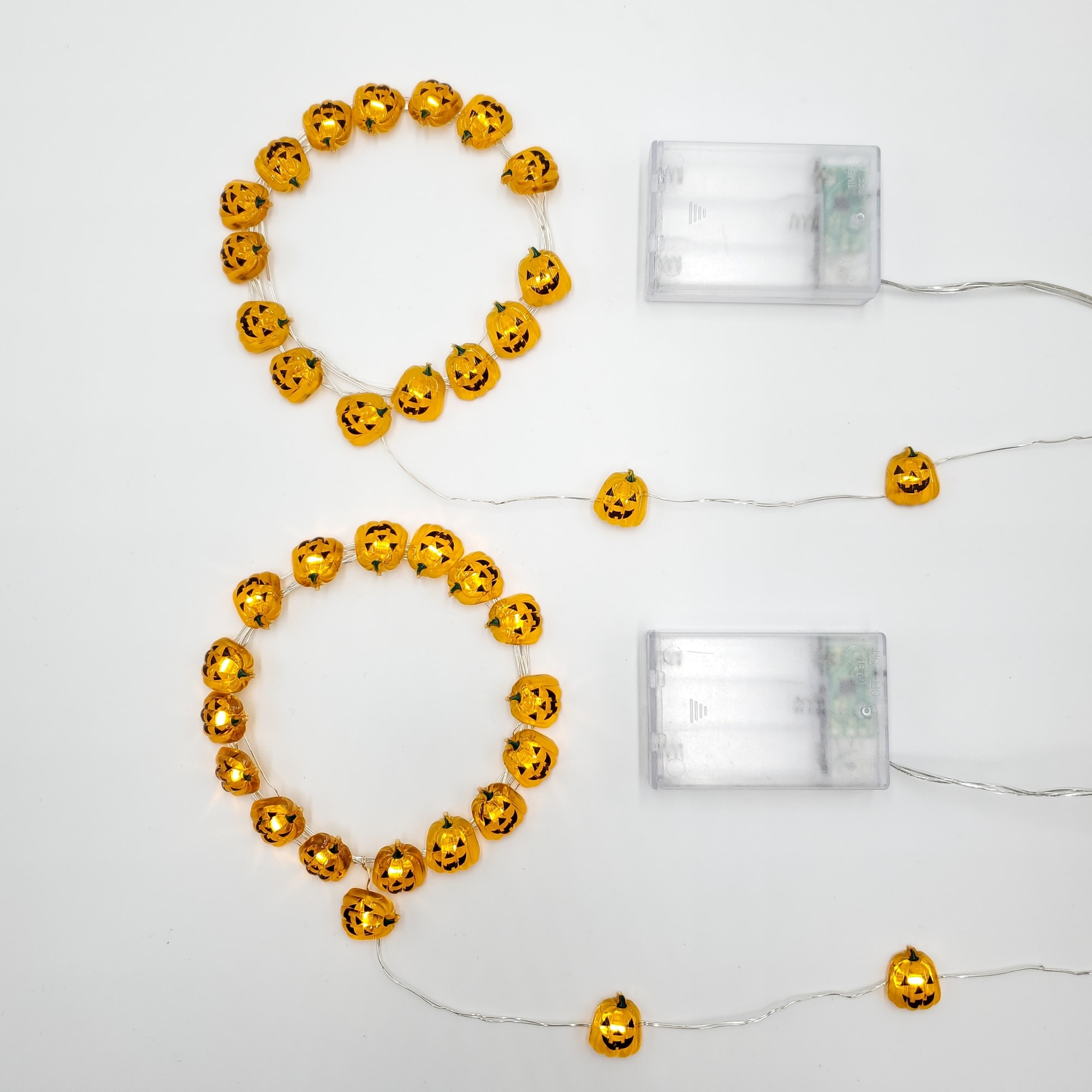 LumaBase 40 -Count 6.9-ft LED Battery-operated White Halloween Lights