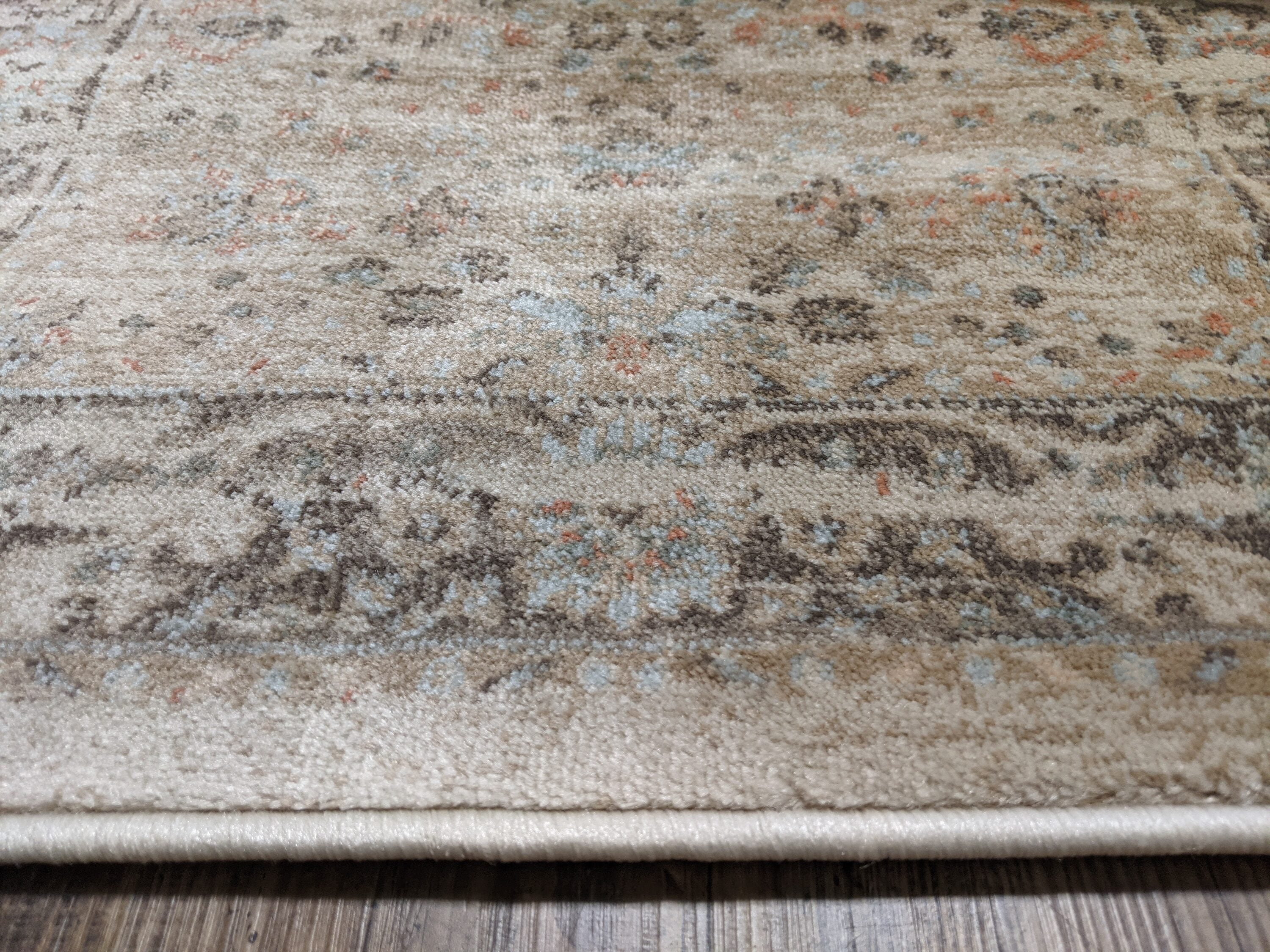 Seriate Classic Beige Synthetic Reversible Area Rug 7'10" x 10'6"
