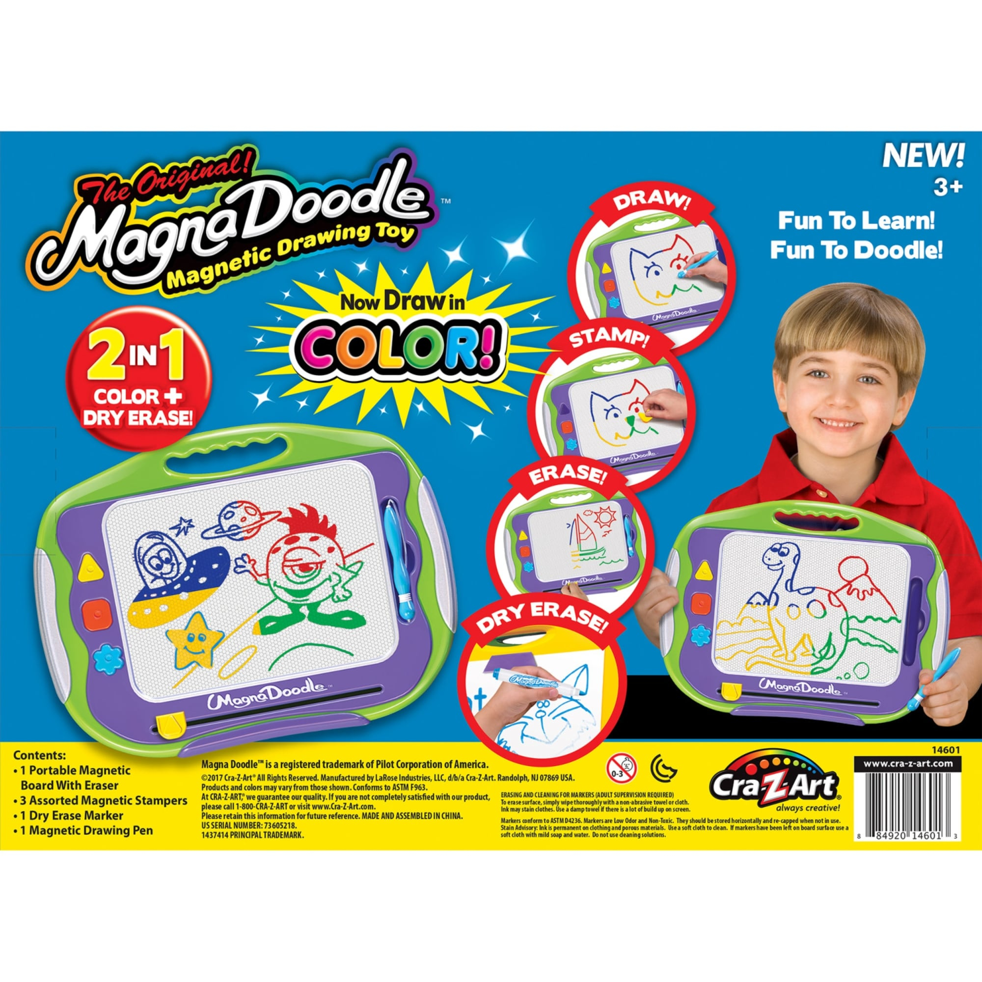 Cra-Z-Art Magna Doodle in Color - 50 Years of Creative Fun with Magnetic Drawing Board, Ages 3+