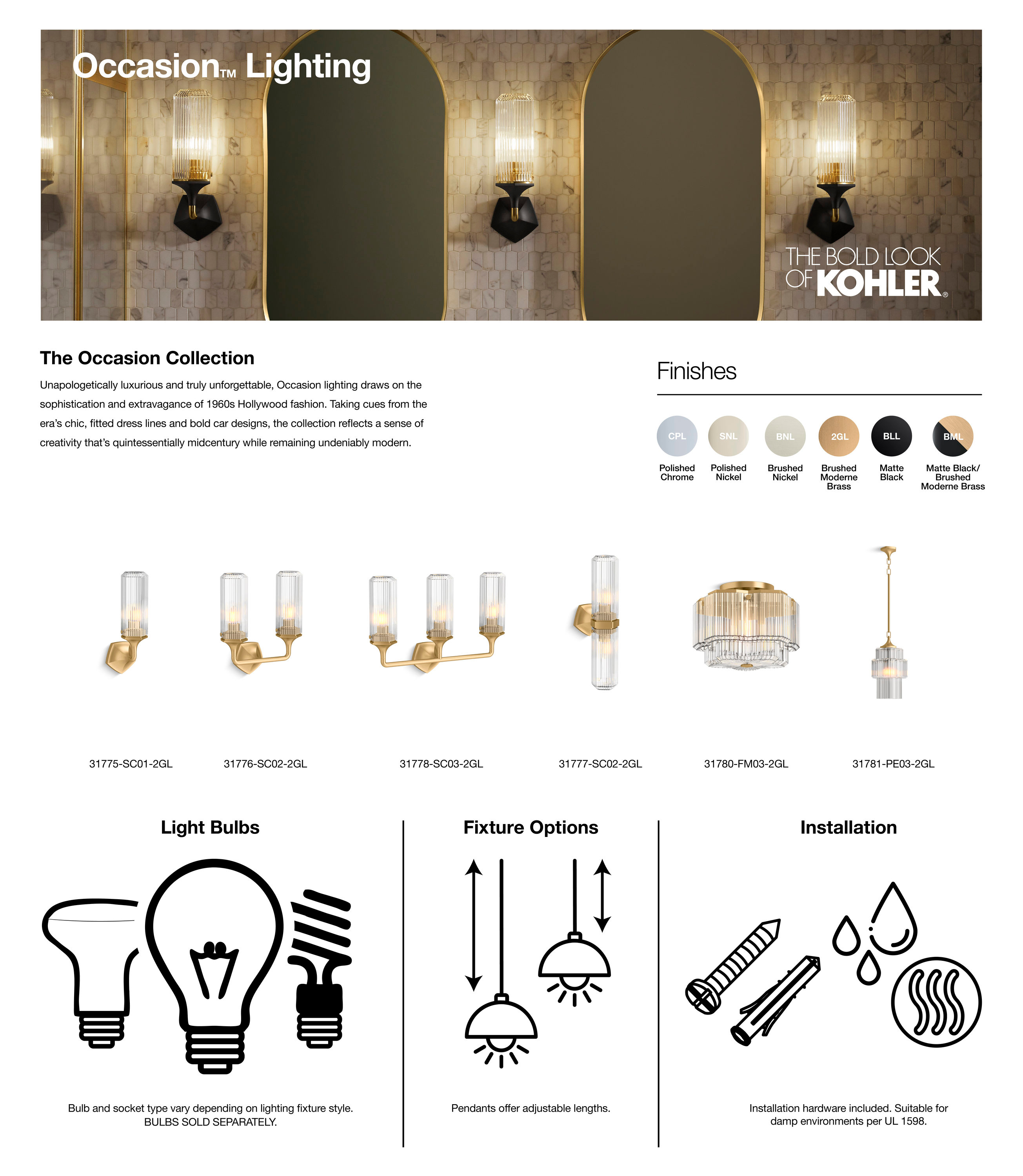 Occasion 3-Light Sconce