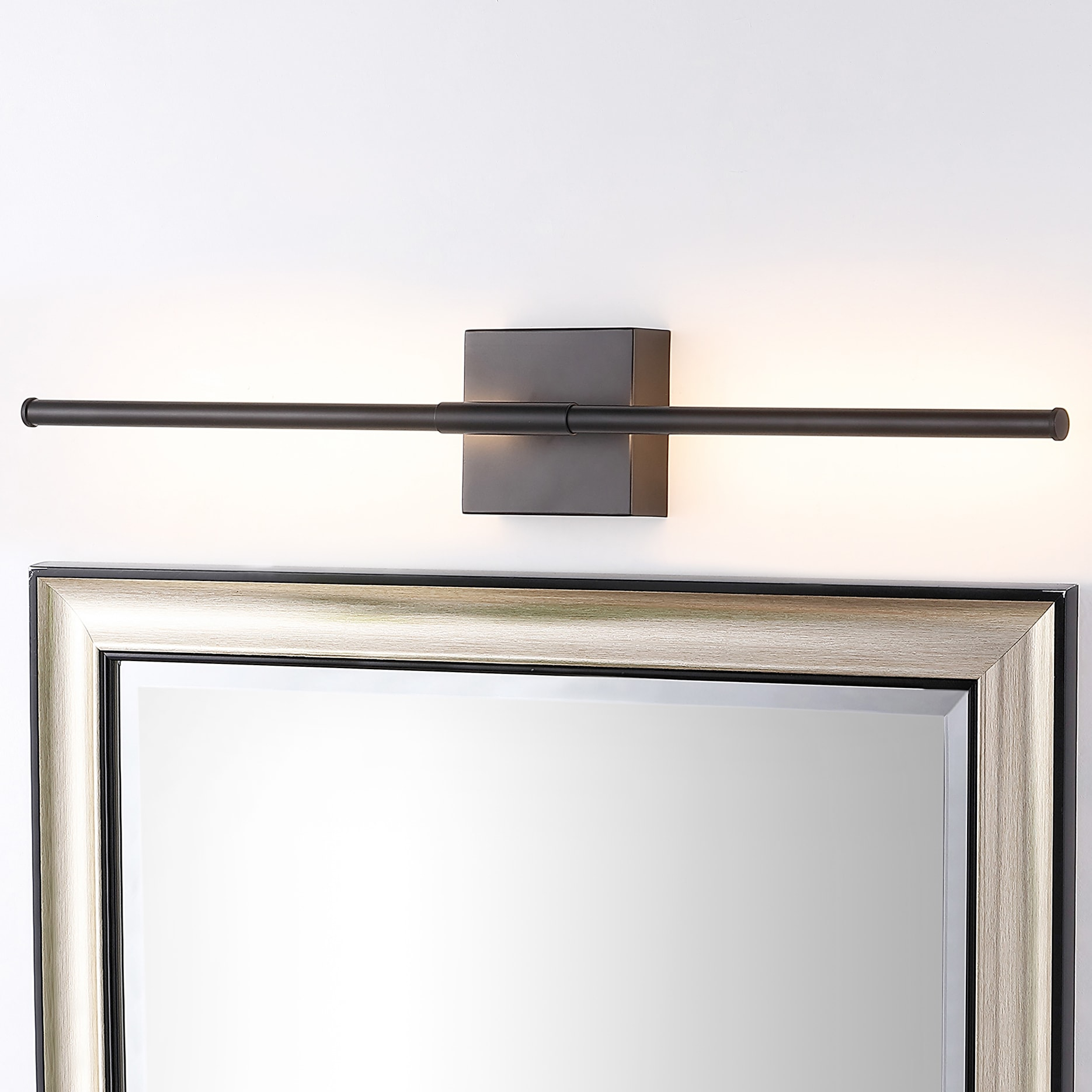 Makena 28" Dimmable Integrated LED Modern Metal Wall Sconce, Black