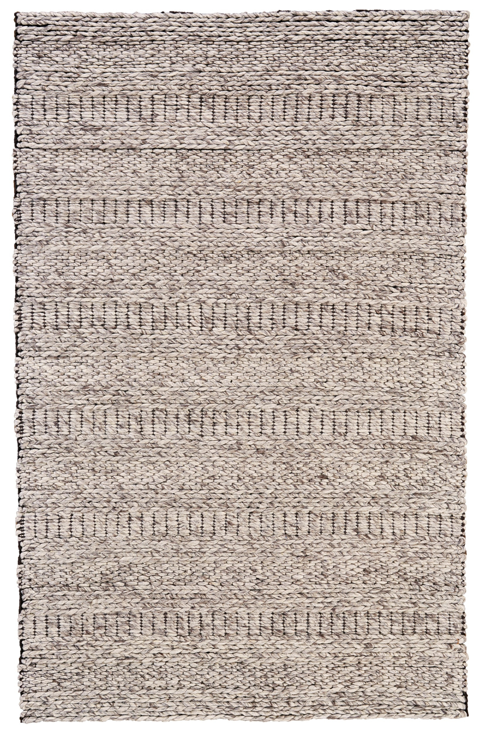Feizy Berkeley Transitional Geometric, Ivory/Gray/Tan, 2' x 3' Accent Rug Eco Friendly Water Resistant Stain Resistant Scandinavian Solid Design Carpet for Living Dining Bed Room
