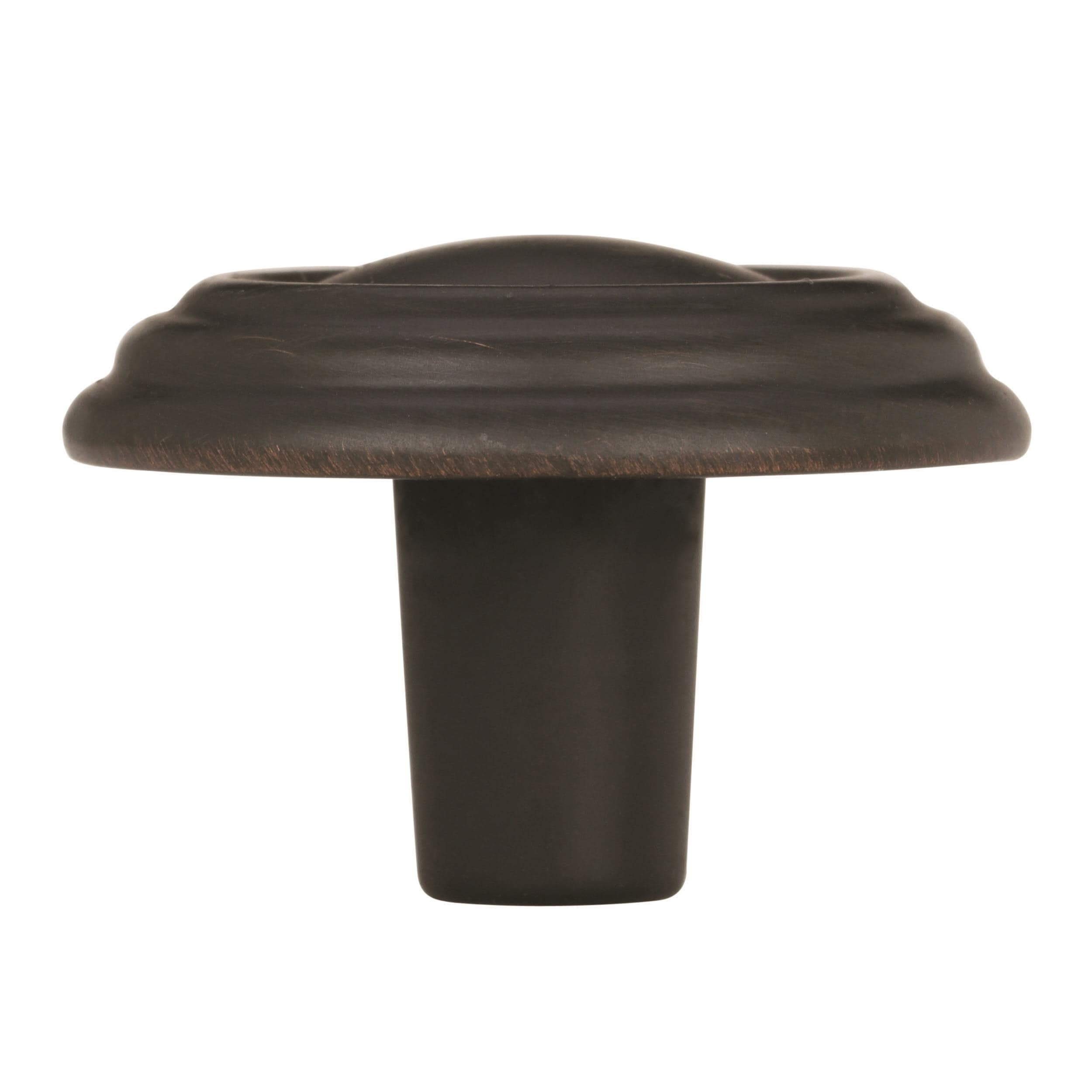 Oil Rubbed Bronze Round Traditional Cabinet Knob with Mounting Hardware