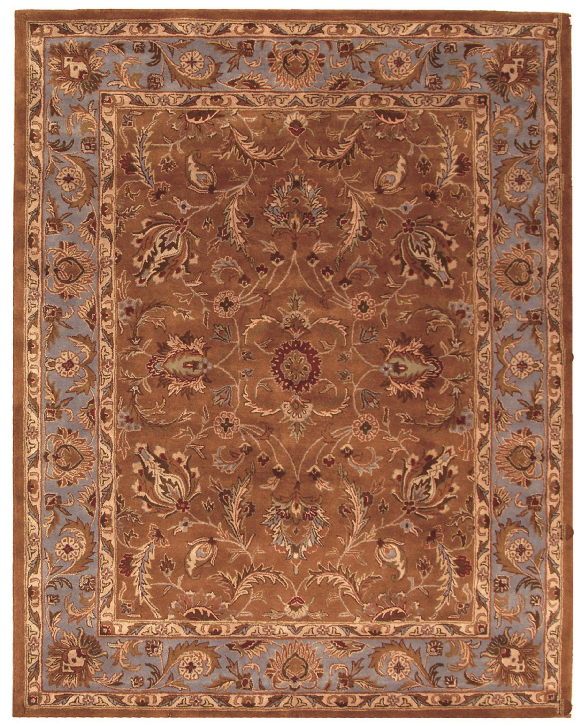 SAFAVIEH Heritage Steward Traditional Wool Area Rug, Brown/Blue, 9' x 12'