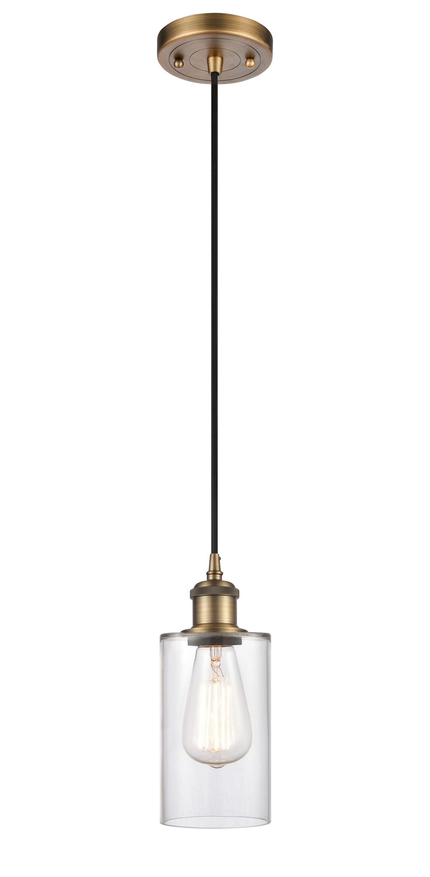 Innovations Lighting Clymer 1 - Light Pendant in  Brushed Brass
