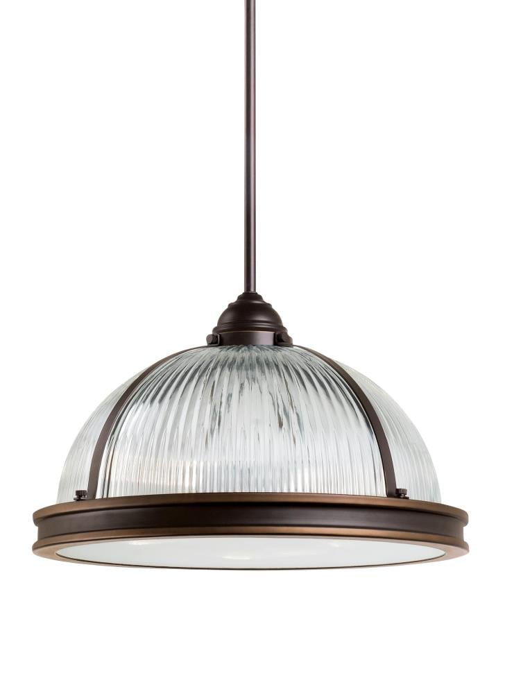 Pratt Street 55" Autumn Bronze 3-Light Pendant with Clear Textured Glass