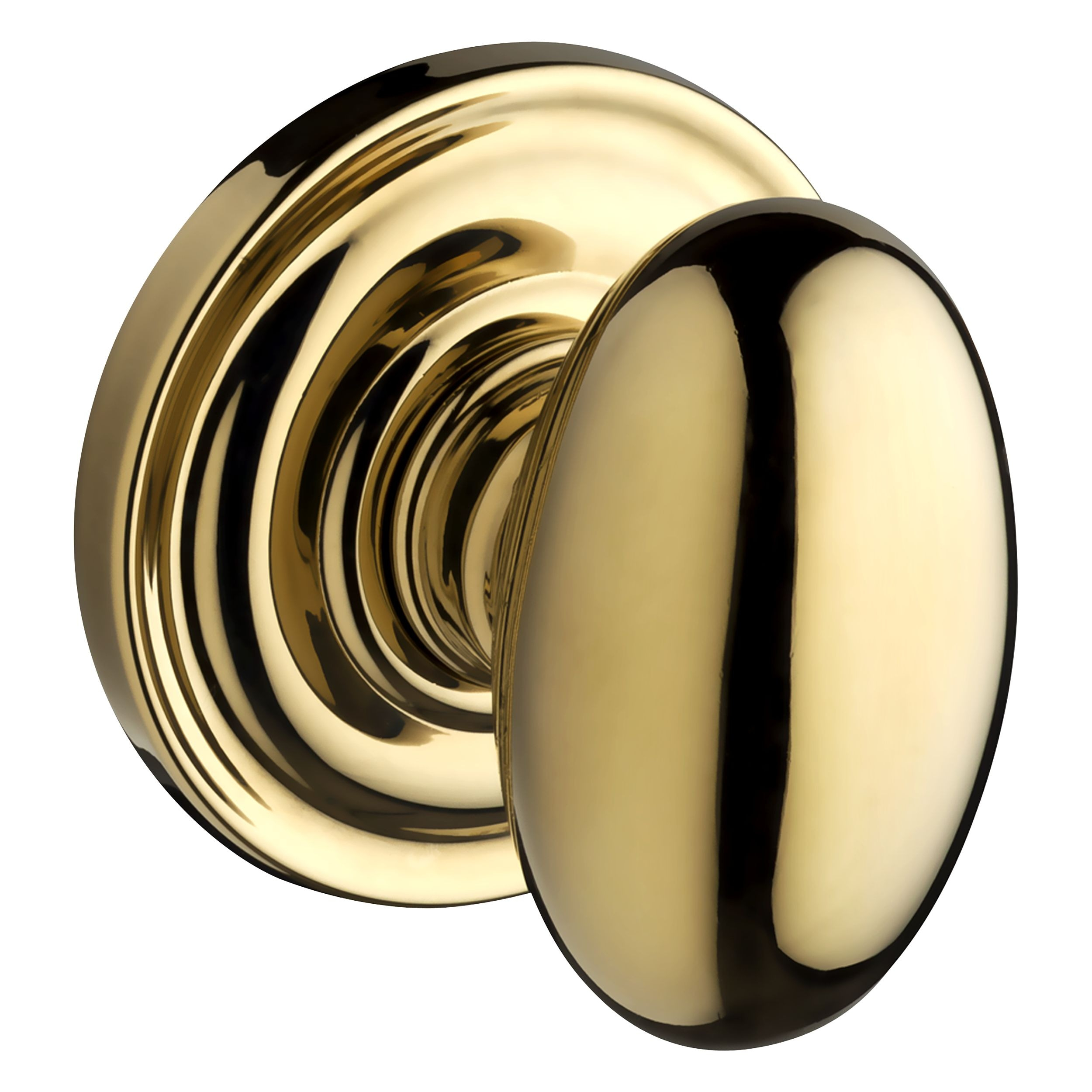 Ellipse Privacy Door Knob with Traditional Round Rose