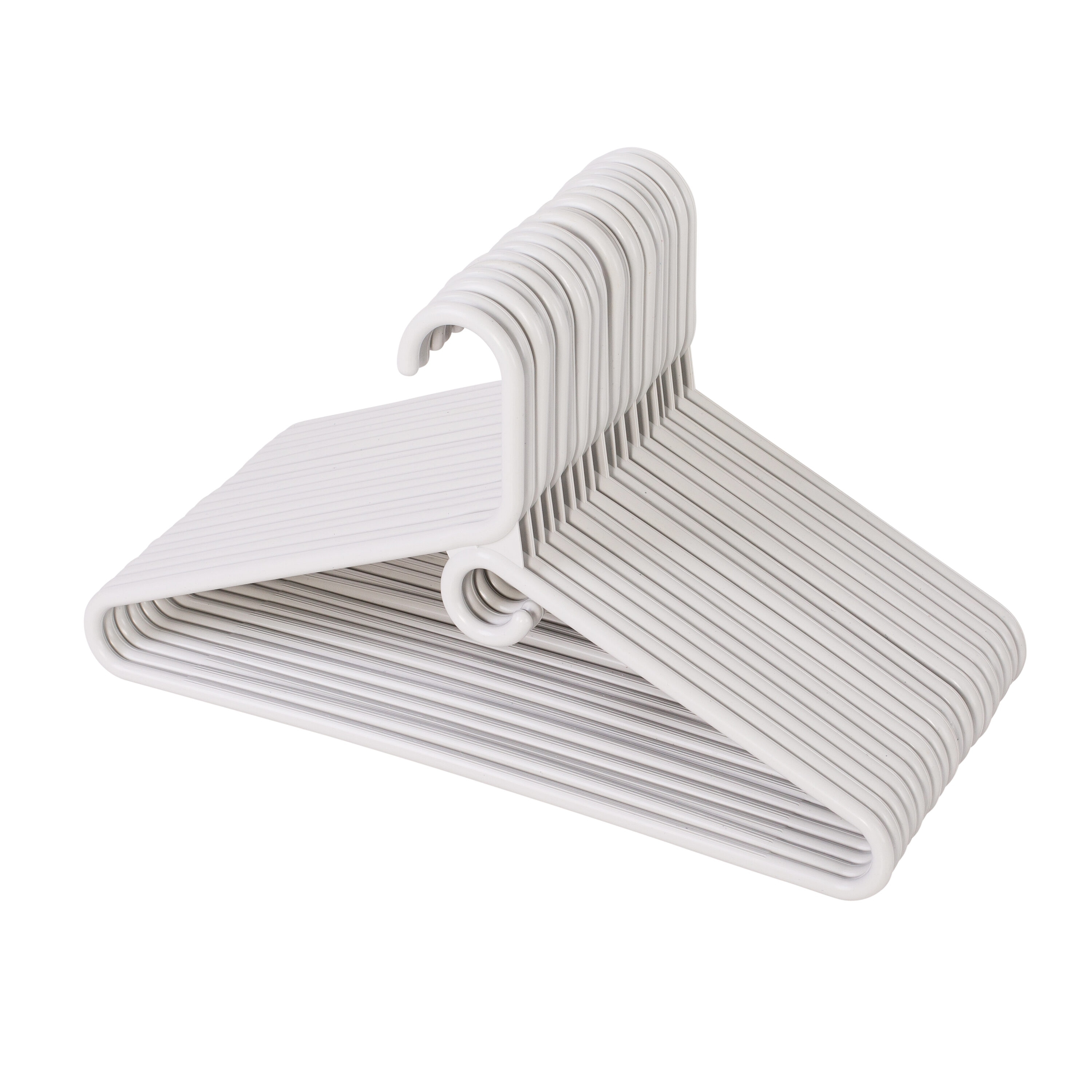 Honey-Can-Do Plastic Heavy Duty Suit Hangers, White, 18 Pack