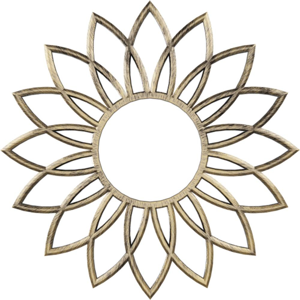 24"OD x 8 3/8"ID x 3/4"P Daisy Architectural Grade PVC Pierced Ceiling Medallion, Antiqued Pale Gold
