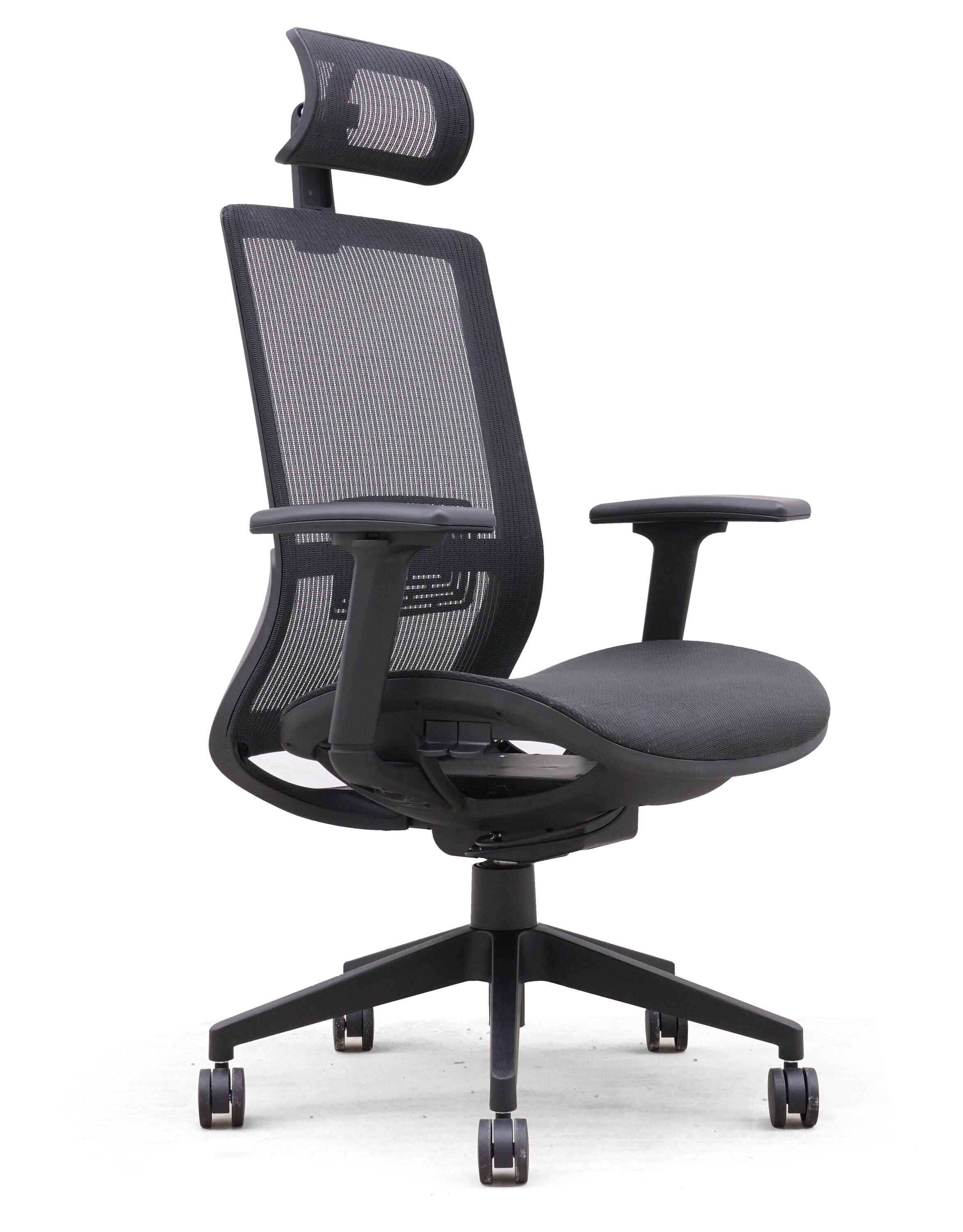 Black Ergonomic Mesh High Back Swivel Task Chair with Adjustable Arms