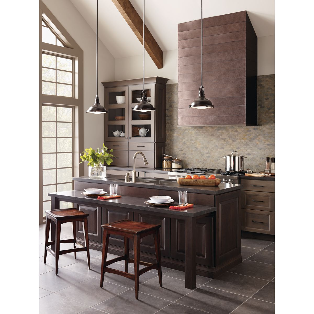 Progress Lighting P5188-108 10.5 in. Fresnel Lens 1-Light 100W Med Pendant Ceiling Light in Oil Rubbed Bronze