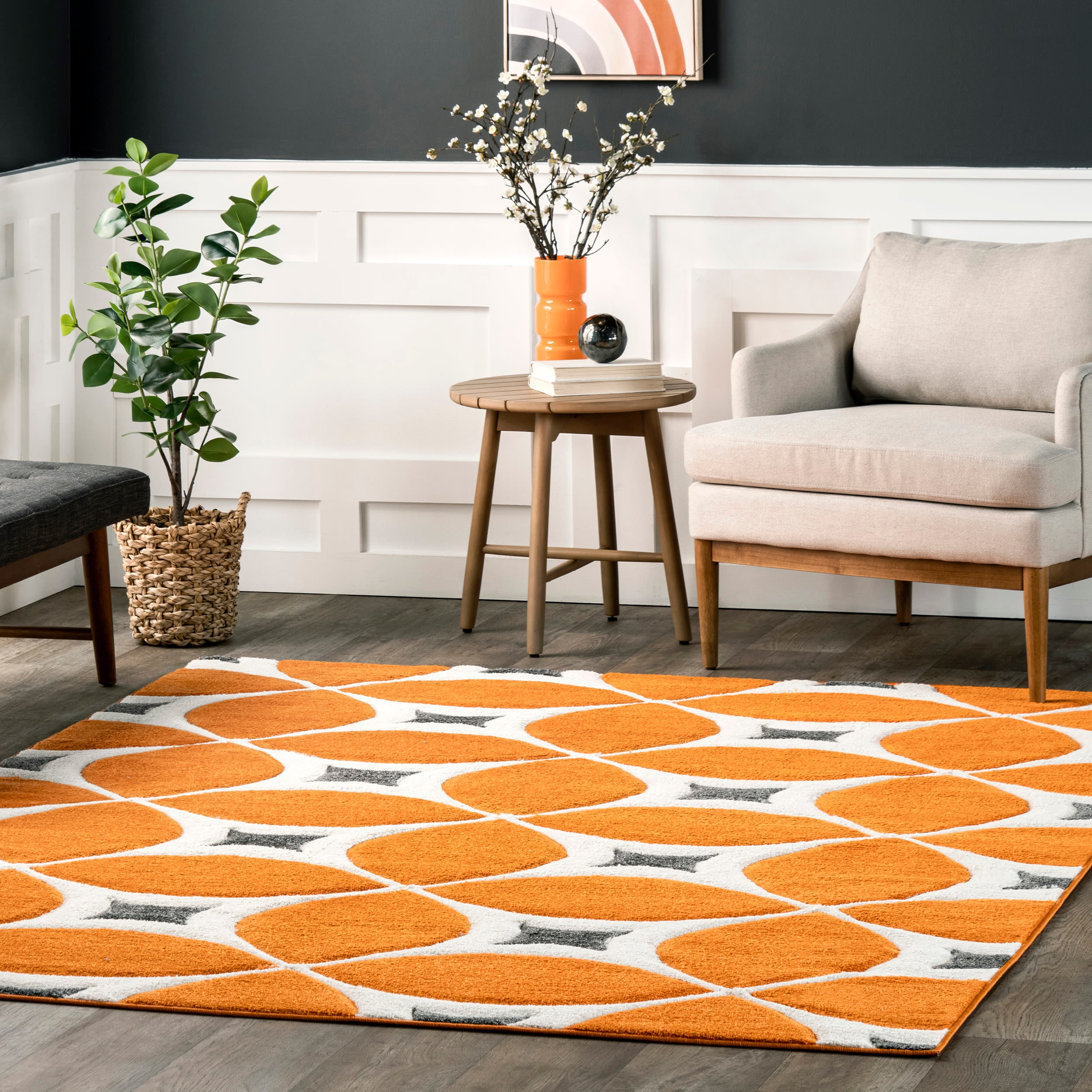 nuLOOM Gabriela Contemporary Accent Rug, 3' x 5', Deep Orange