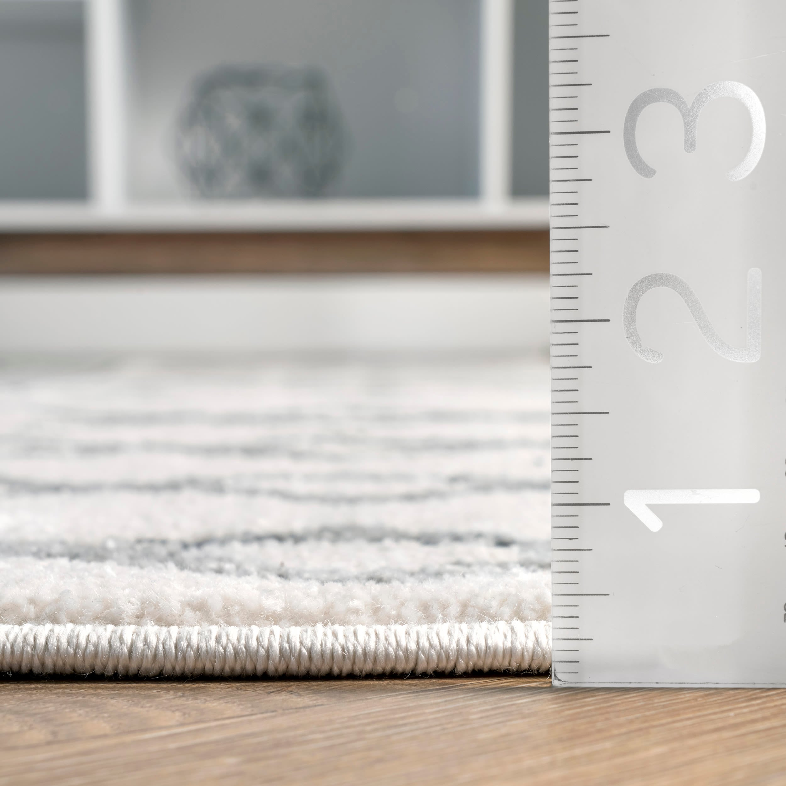 Easy Care Gray Synthetic Rectangular Area Rug
