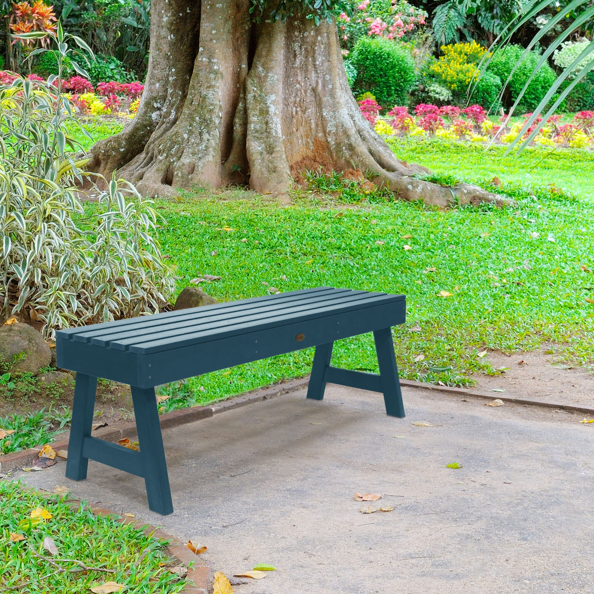 Highwood Weatherly 4-ft Picnic Bench - 2-Person, Eco-friendly, Synthetic Wood