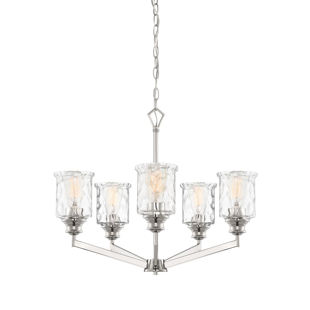 Designers Fountain Drake Polished Nickel 5 Light Chandelier, 96385-PN