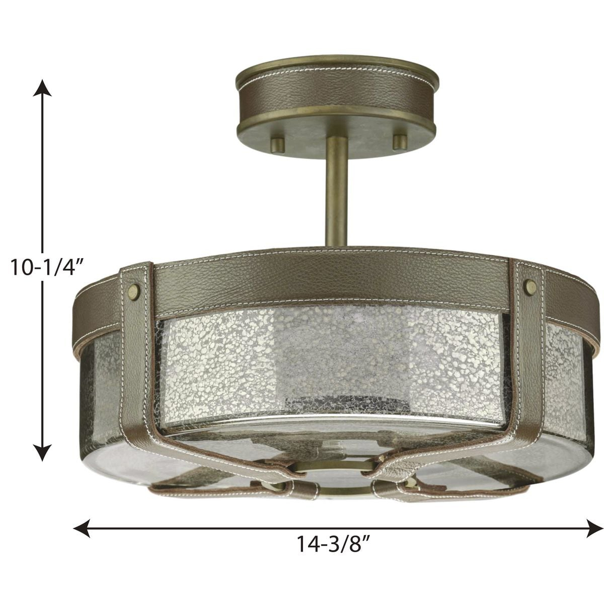 Rockdance Glass Semi Flush Mount